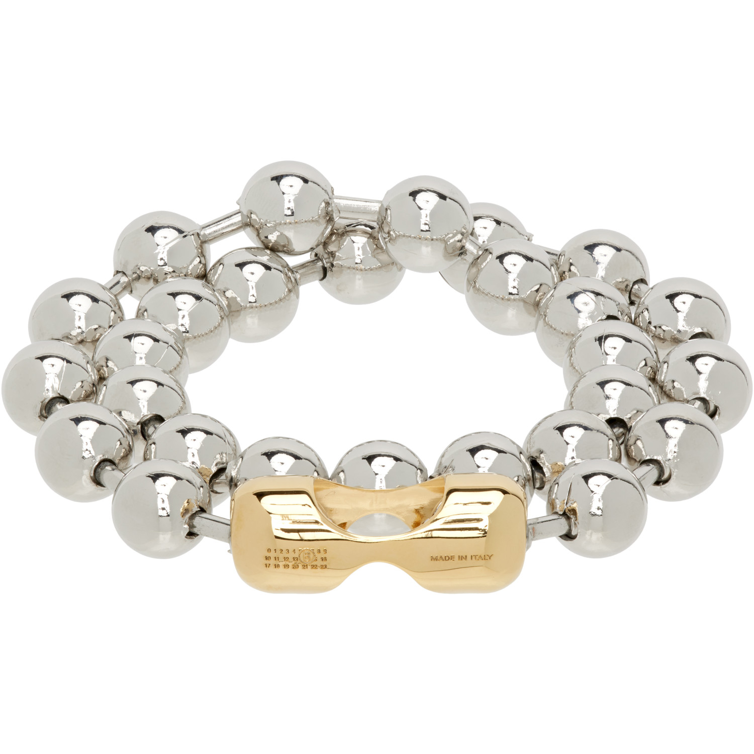 MM6 Maison Margiela Ball Chain Convertible Bracelet-Necklace