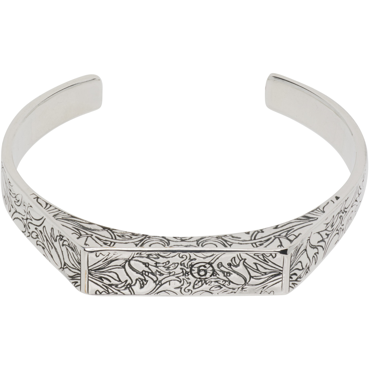 MM6 Maison Margiela Eroded Floral Motif Bracelet