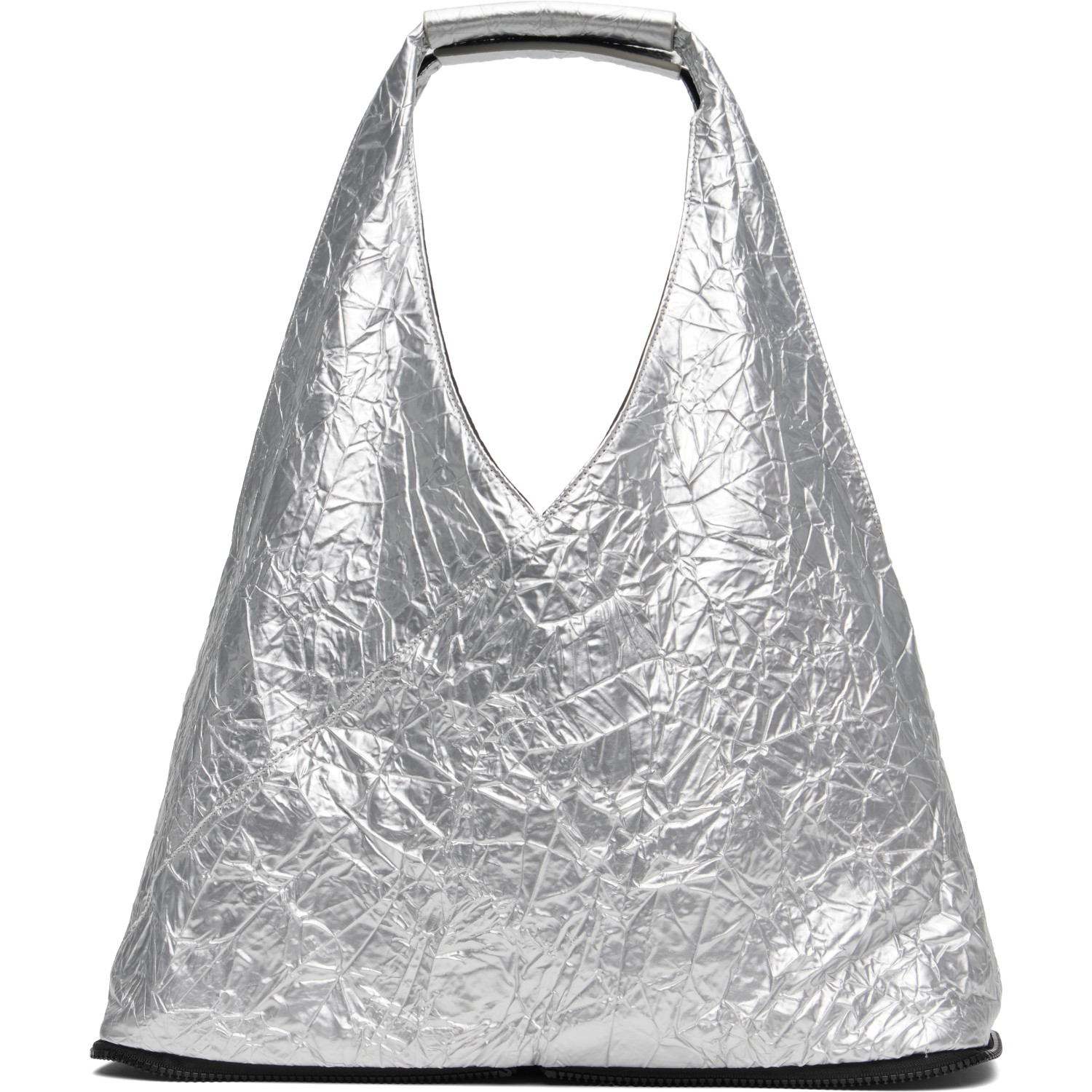 MM6 Maison Margiela Silver Triangle Zip Pouch