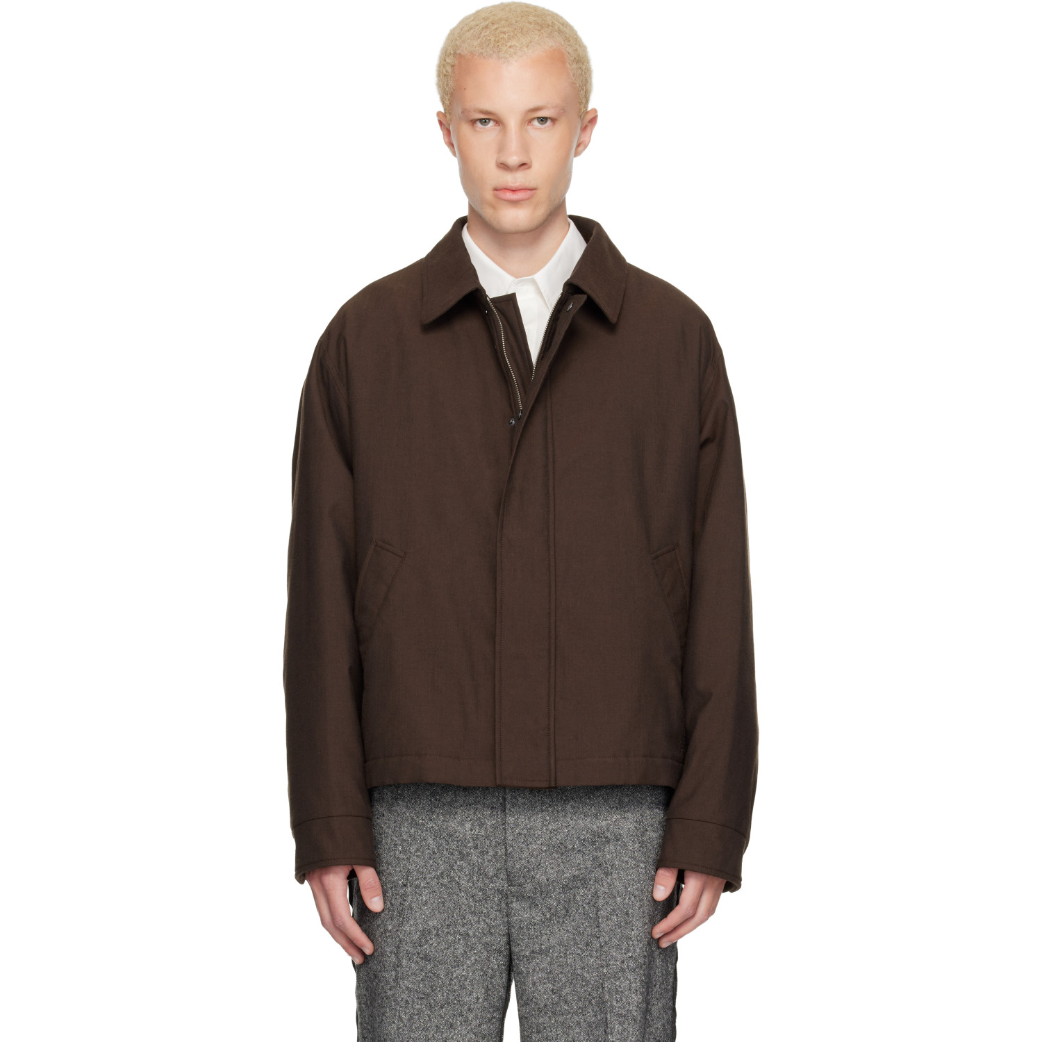 MM6 Maison Margiela Brown Insulated Cotton Wool Jacket