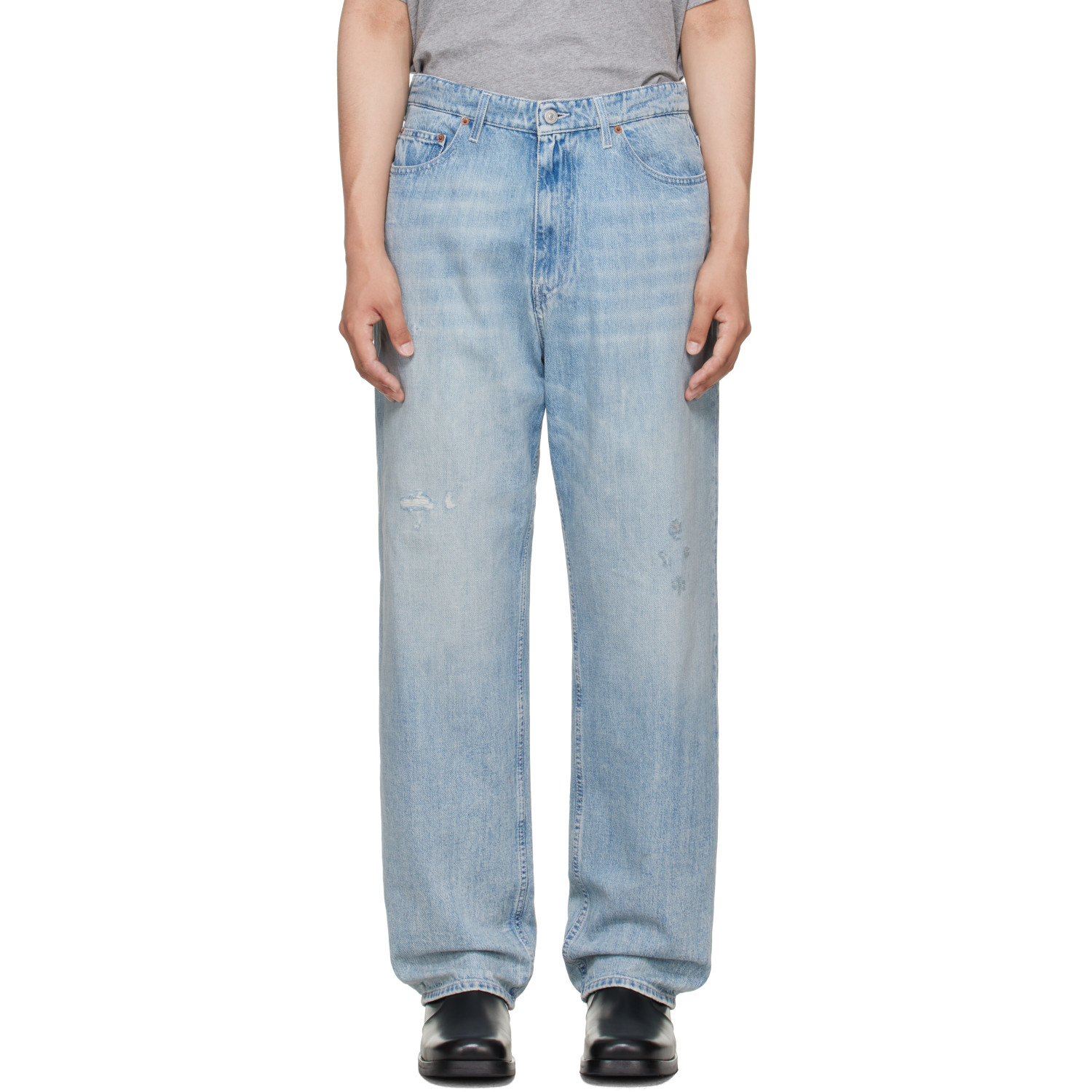MM6 Maison Margiela Blue Distressed Jeans