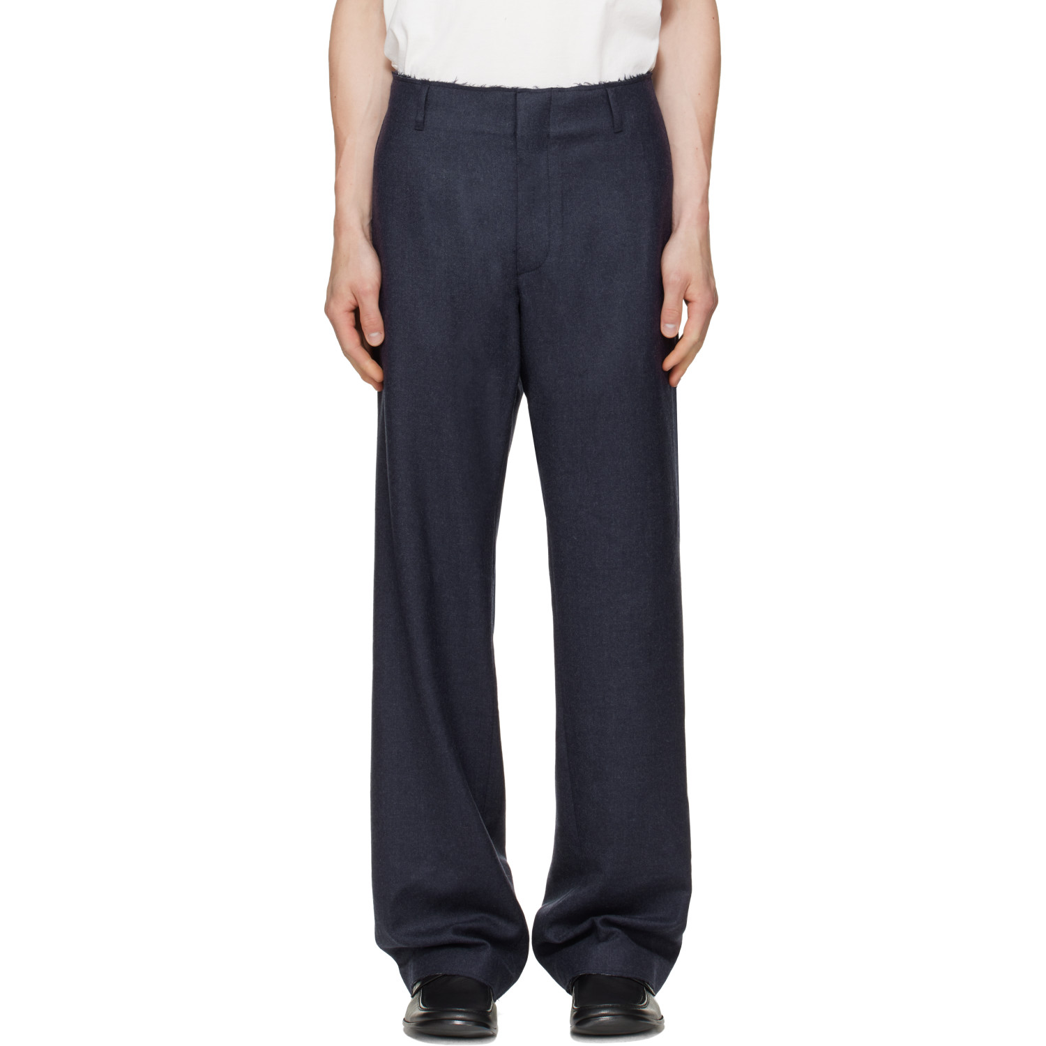 MM6 Maison Margiela Navy Tailoring Wool Trousers