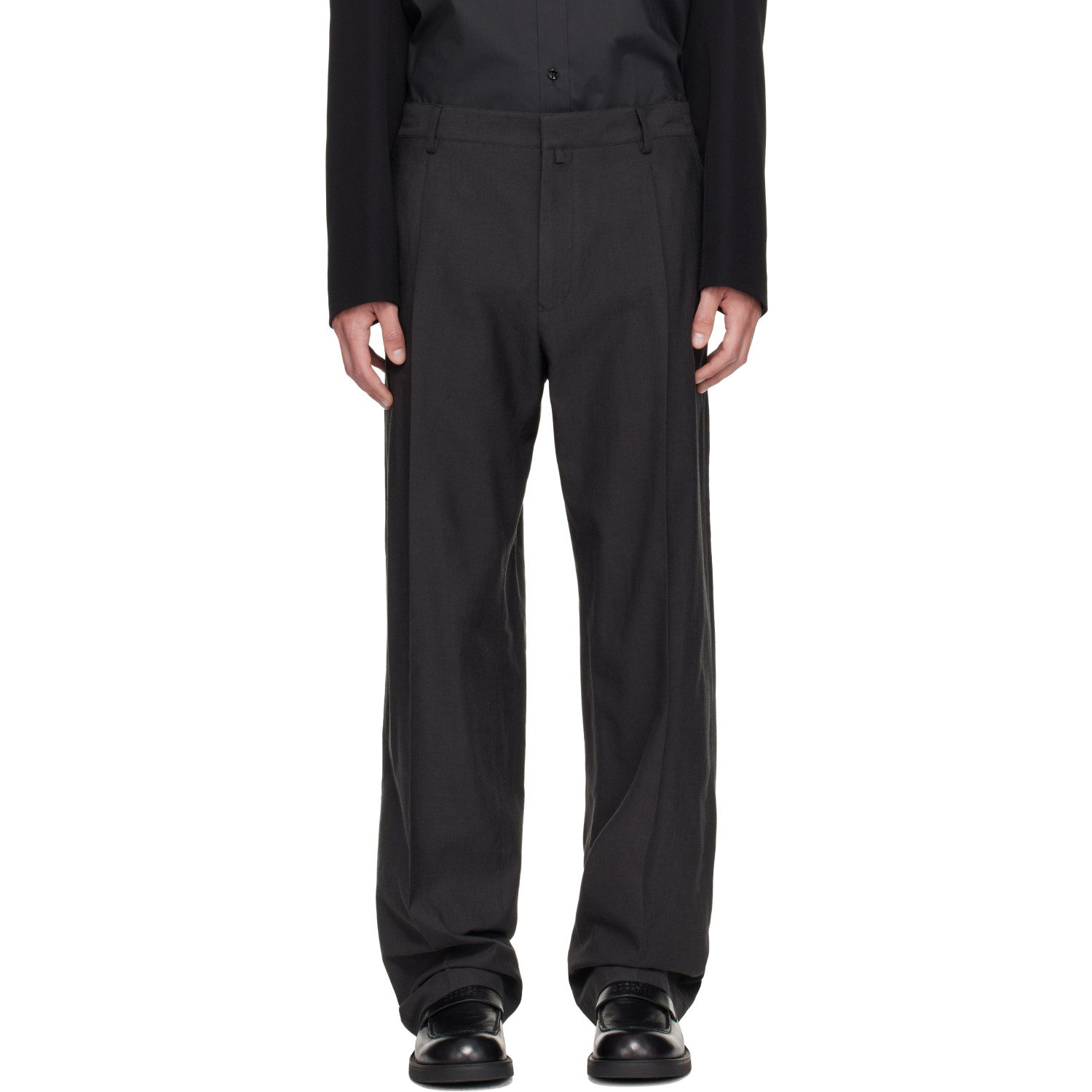 MM6 Maison Margiela Gray Wool Twill Trousers