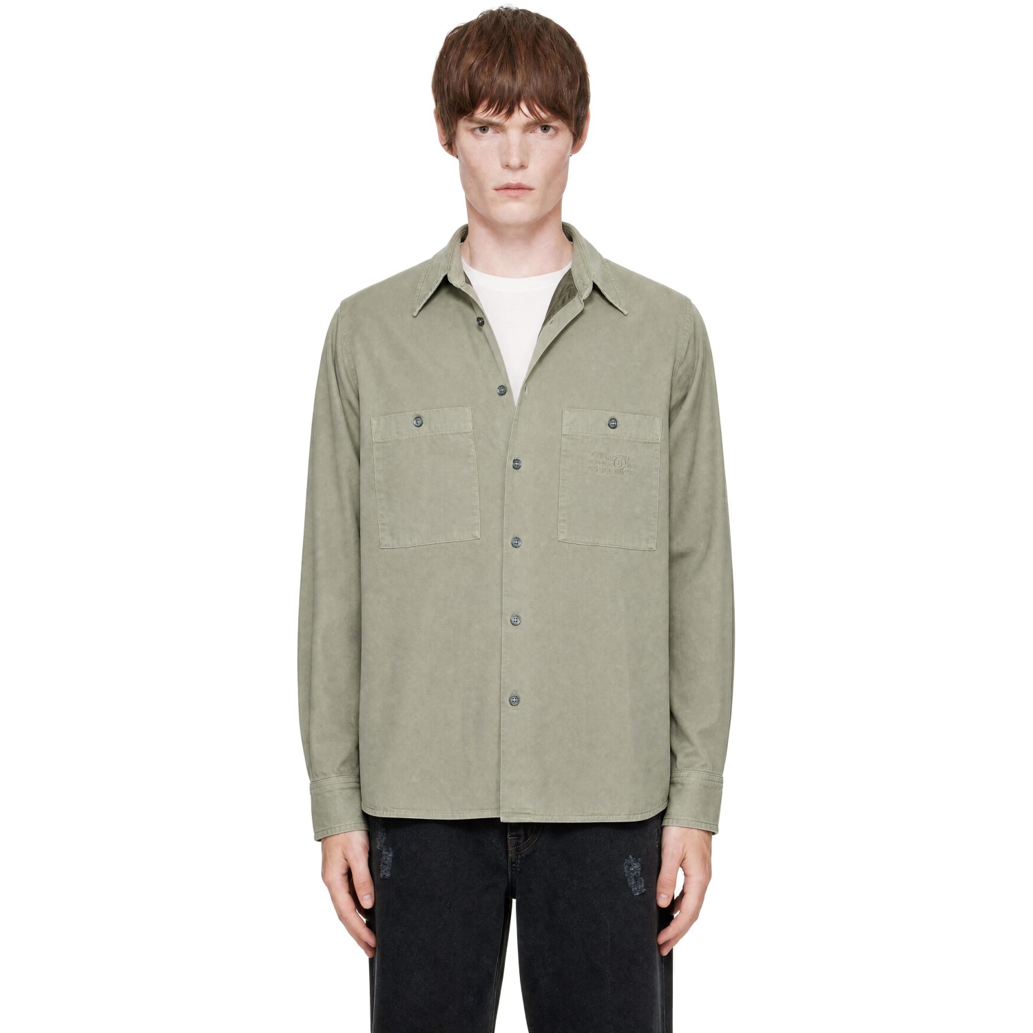 MM6 Maison Margiela Khaki Cotton Overshirt