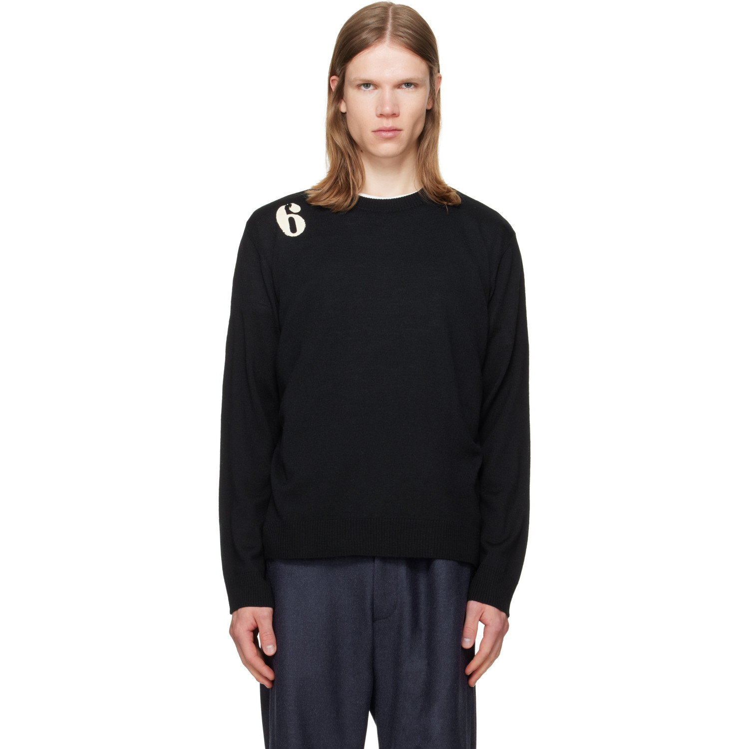 MM6 Maison Margiela Black Wool Sweater