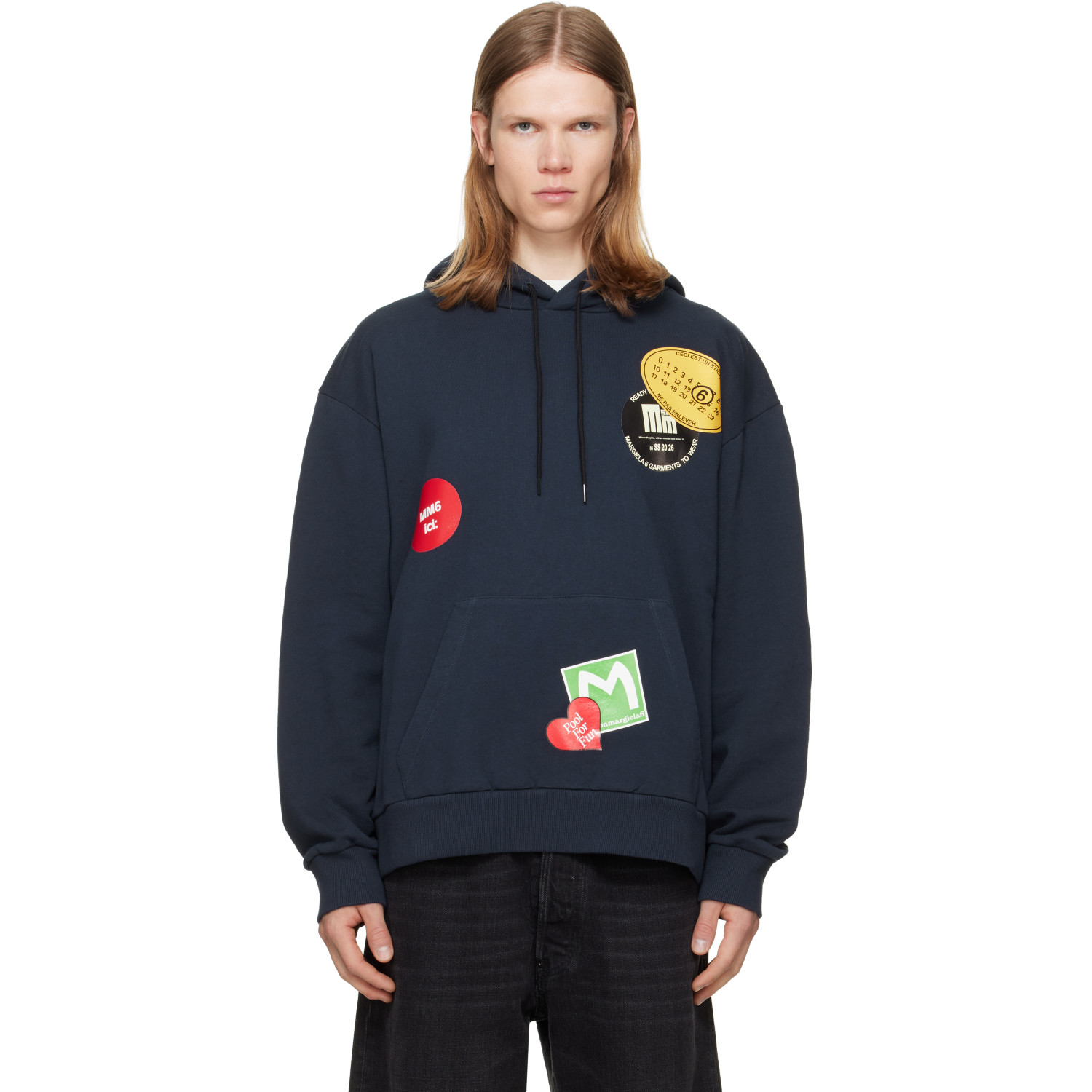 MM6 Maison Margiela Navy Cotton Hoodie