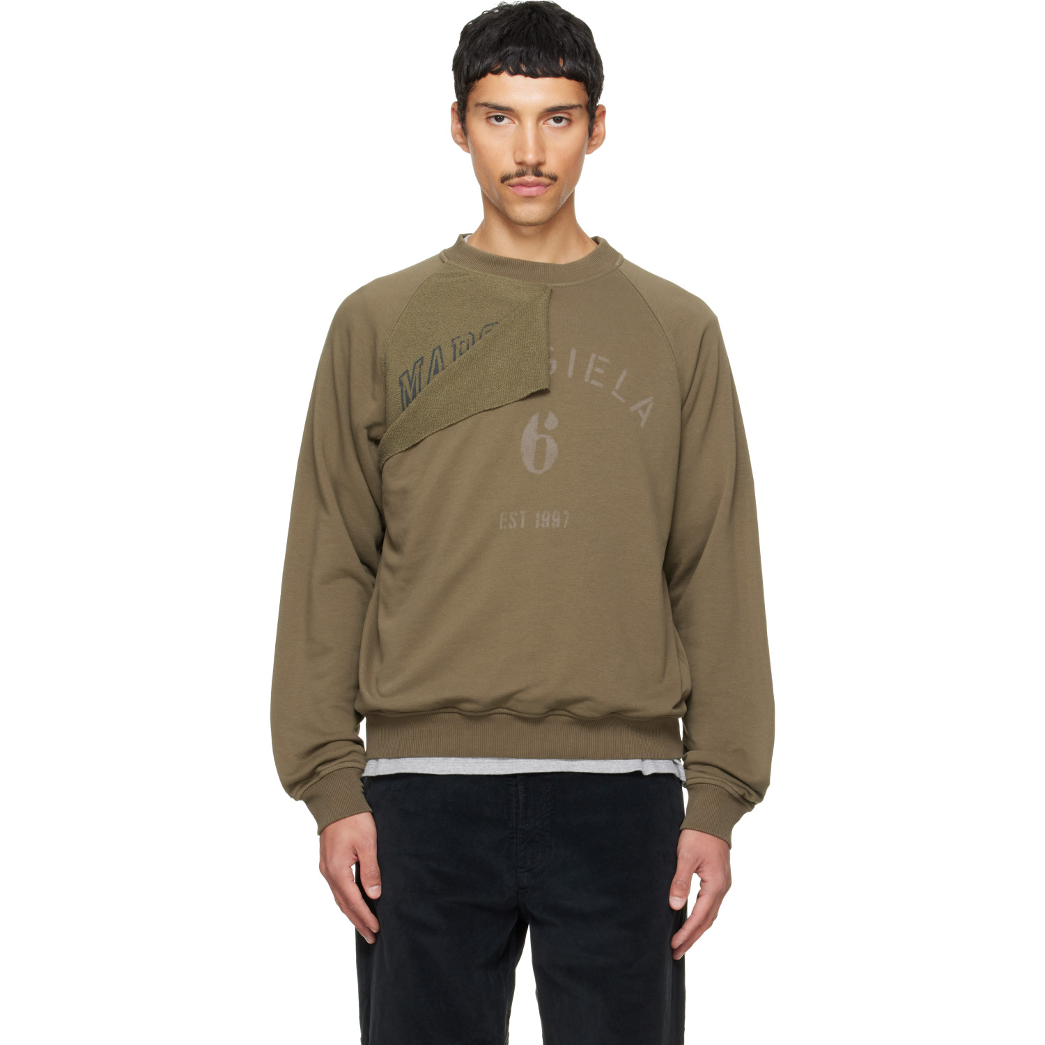 MM6 Maison Margiela Green Mannequin Print Sweatshirt
