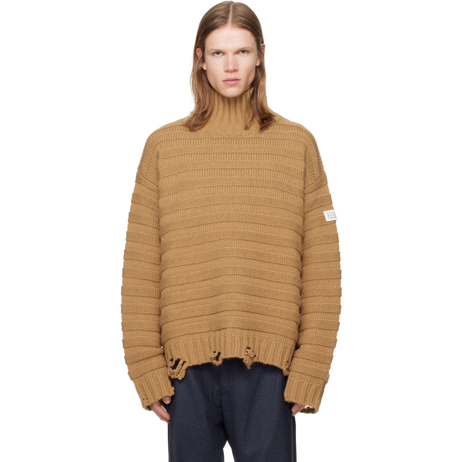 MM6 Maison Margiela Beige Wool Turtleneck