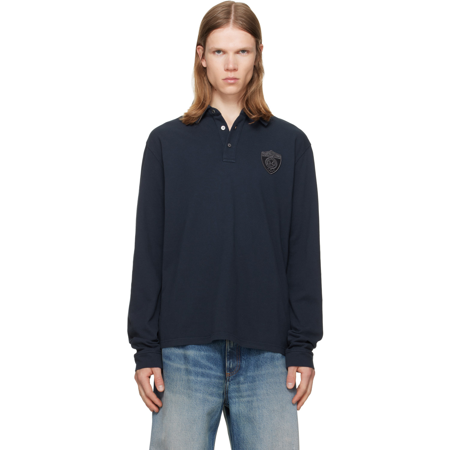MM6 Maison Margiela Navy Cotton Polo