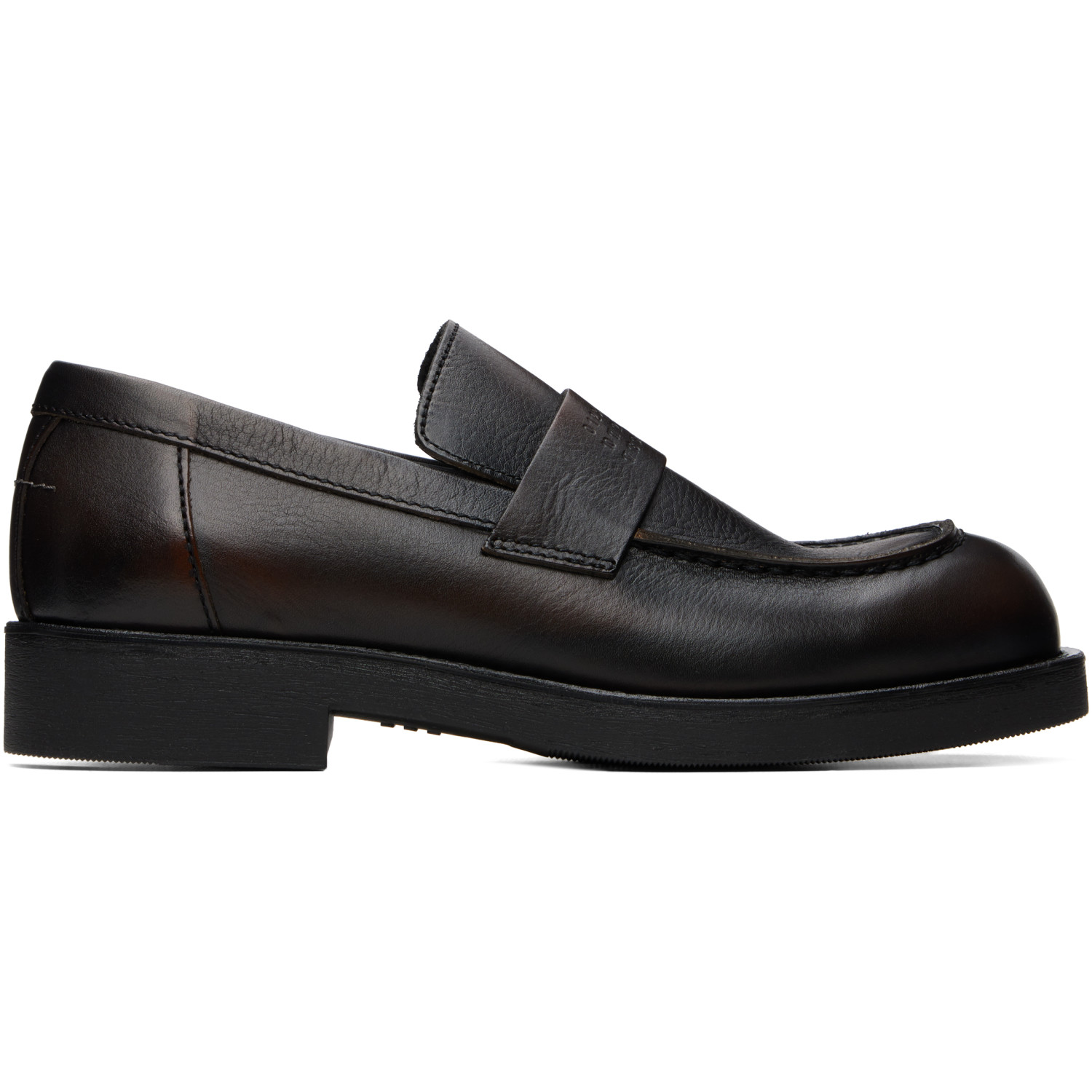MM6 Maison Margiela Brown Leather Loafers