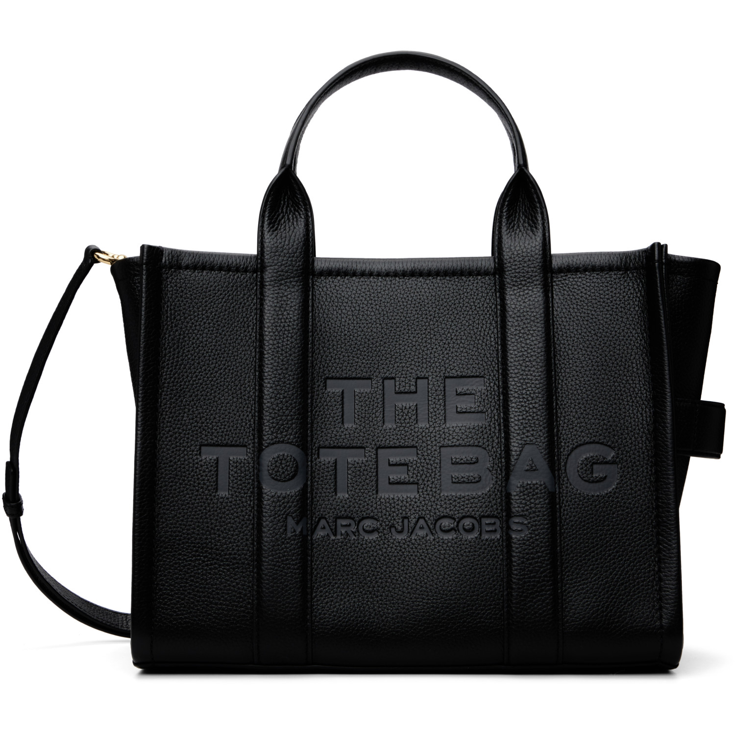 Marc Jacobs Black 'The Leather Medium' Tote