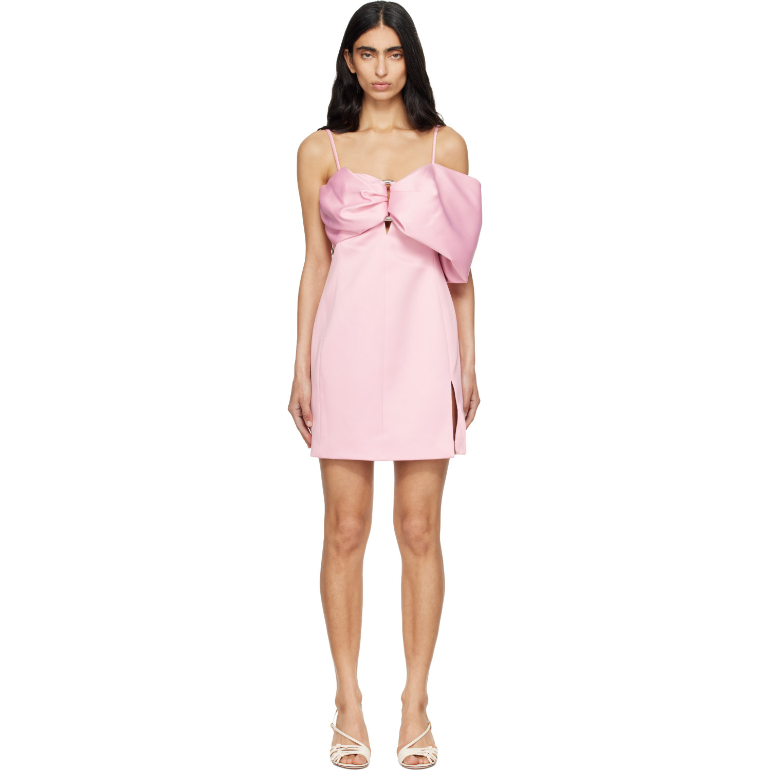 Marc Jacobs Pink Satin 'Pop J Marc' Bow Minidress