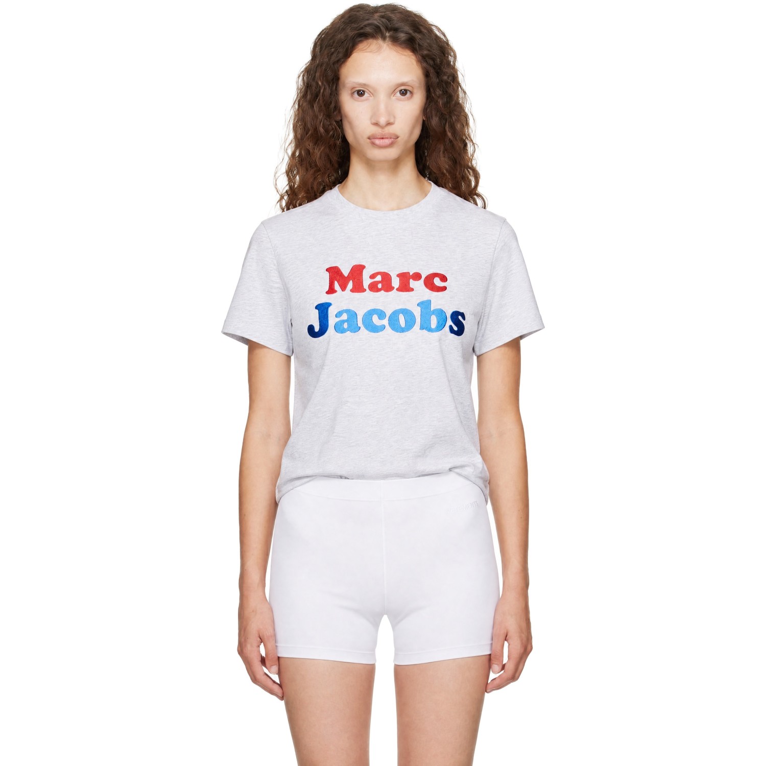 Marc Jacobs Gray Canal St Logo Femme T-shirt