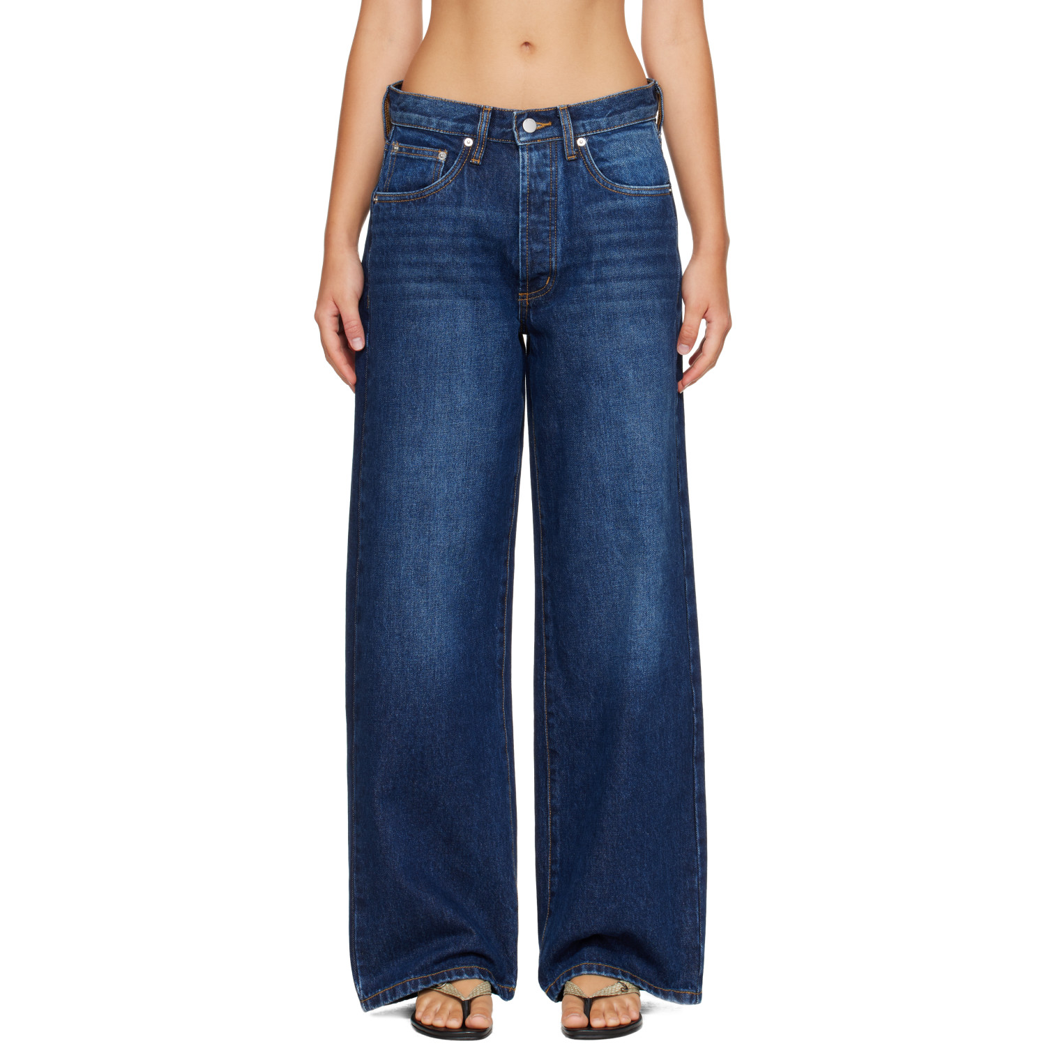 St. Agni Blue Classic Mid Rise Jeans