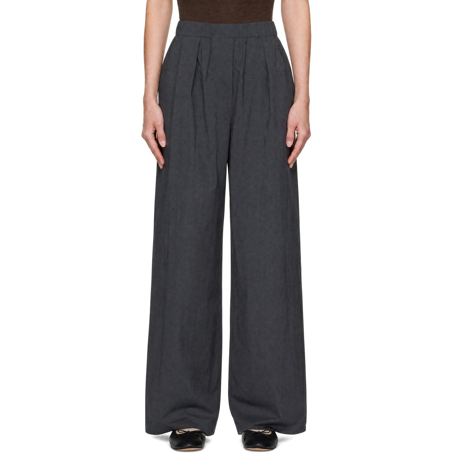 St. Agni Gray Relaxed Pleat Trousers