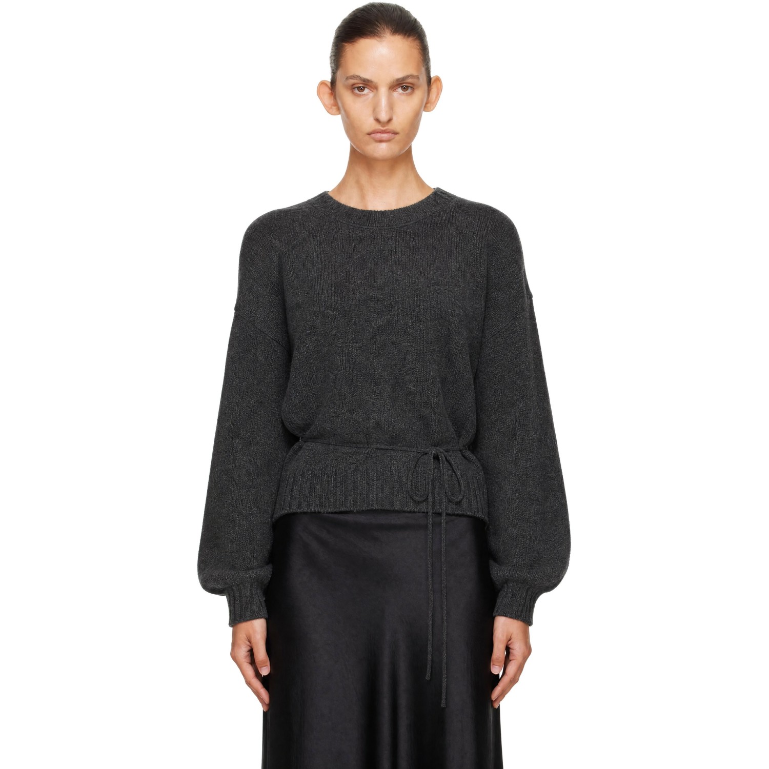 St. Agni Gray Wool Crewneck Sweater