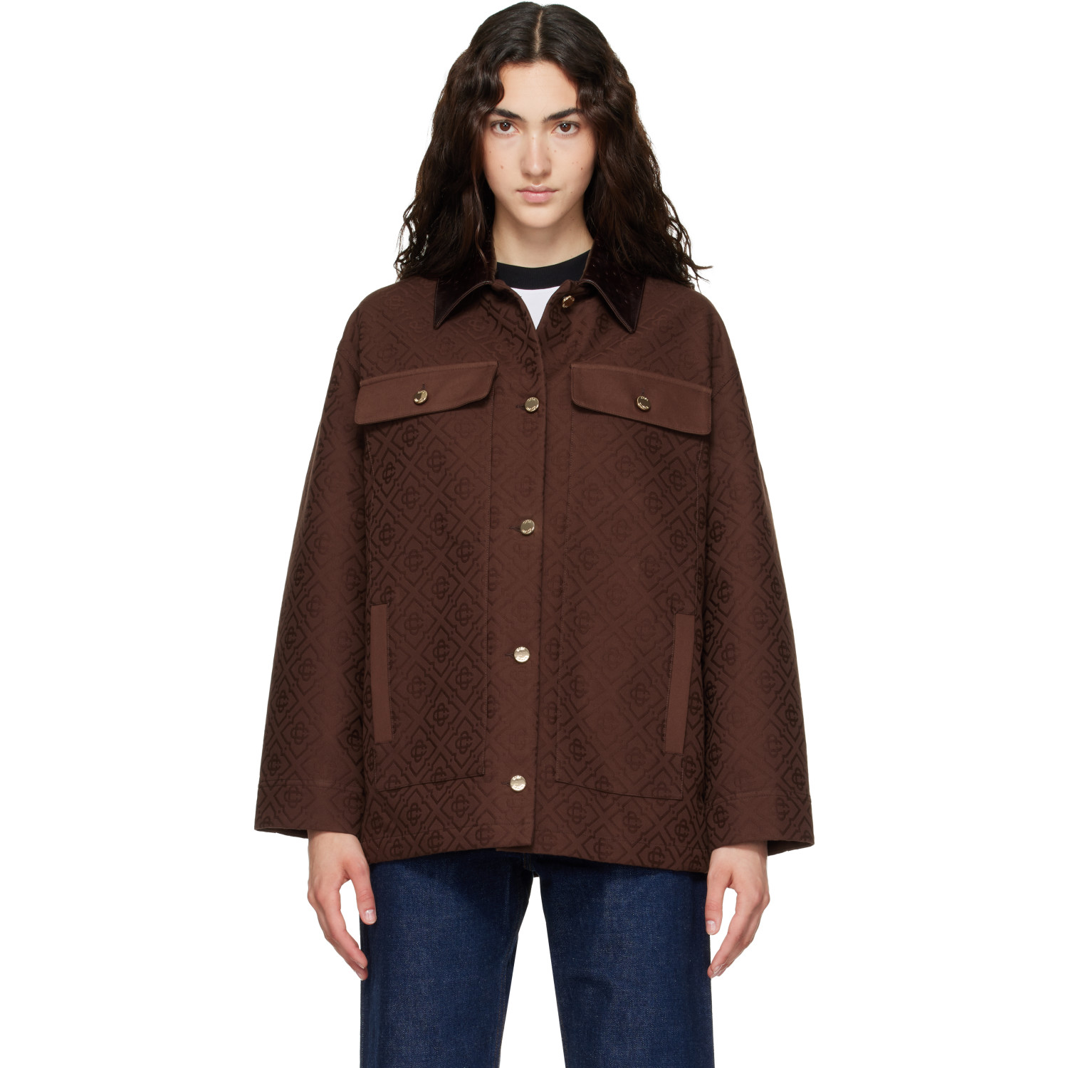 Casablanca Brown Workwear Jacket