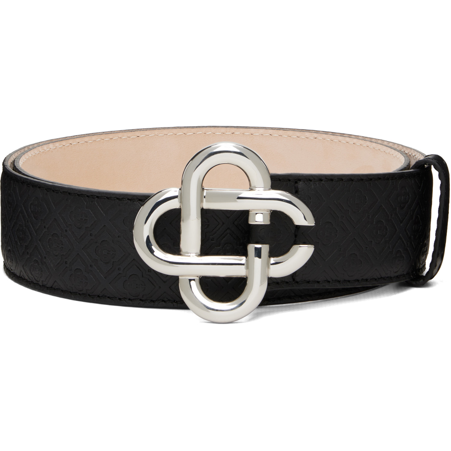 Casablanca Black Monogram CC Belt