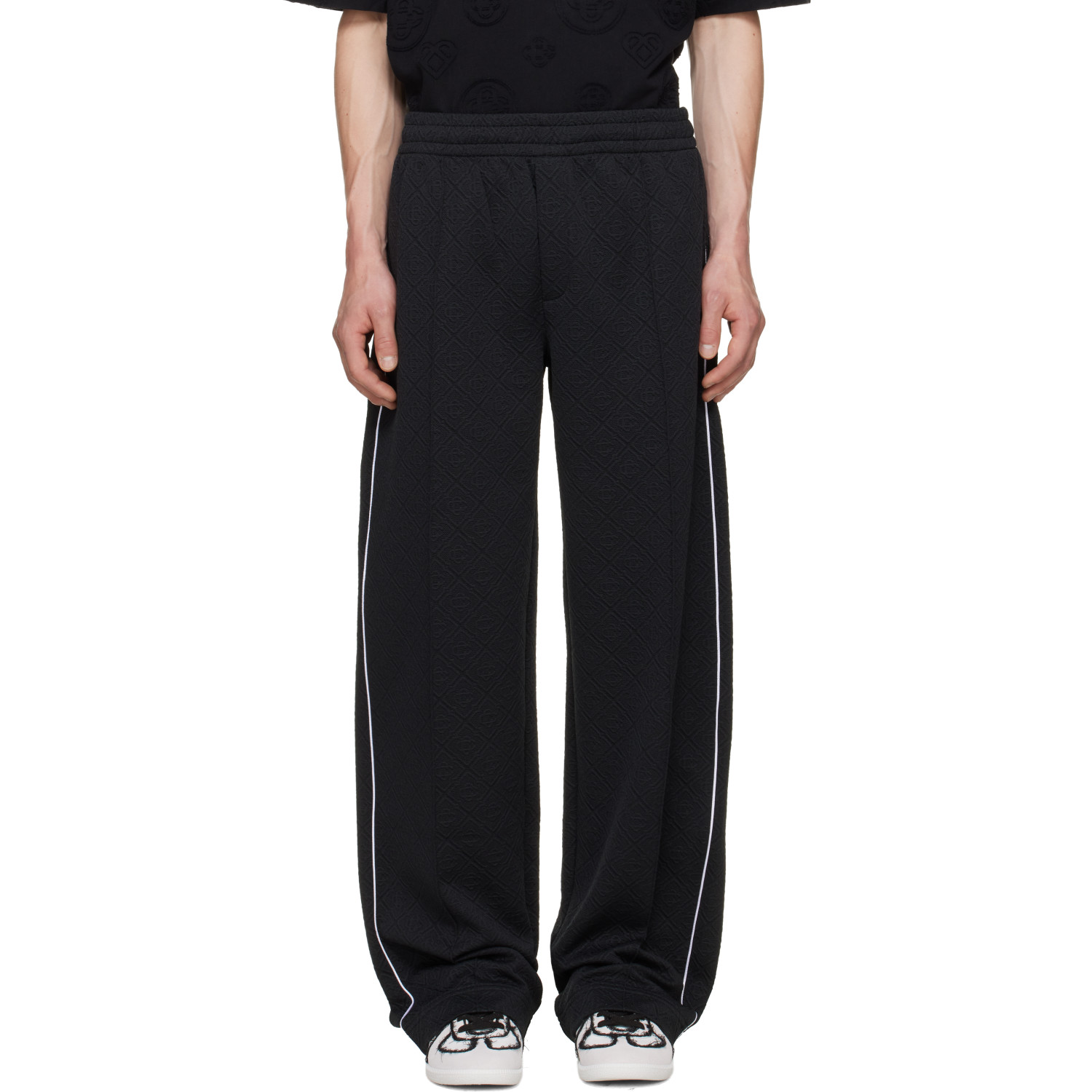Casablanca Black Raised Monogram Track Pants