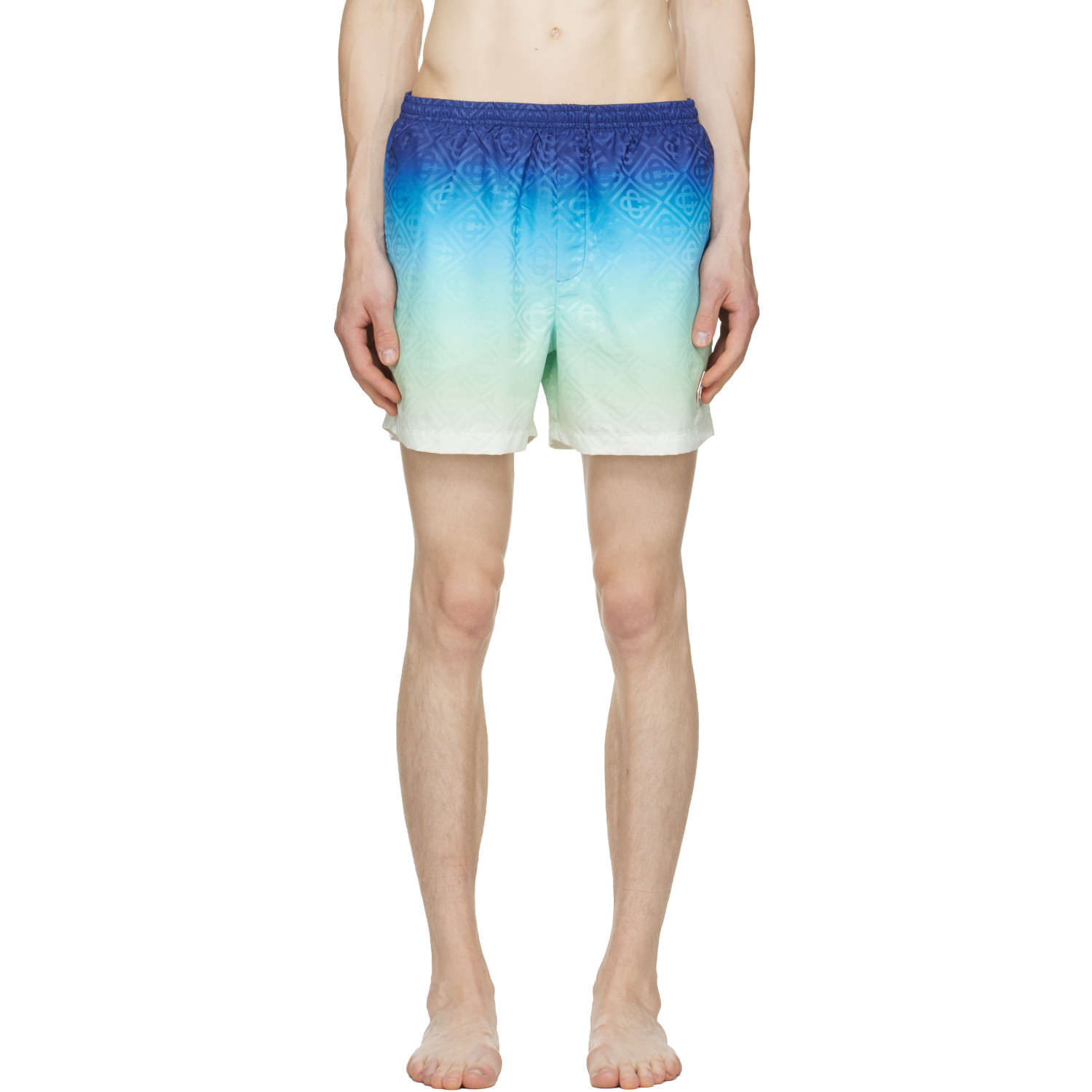 Casablanca Blue Gradient Jacquard Swim Shorts