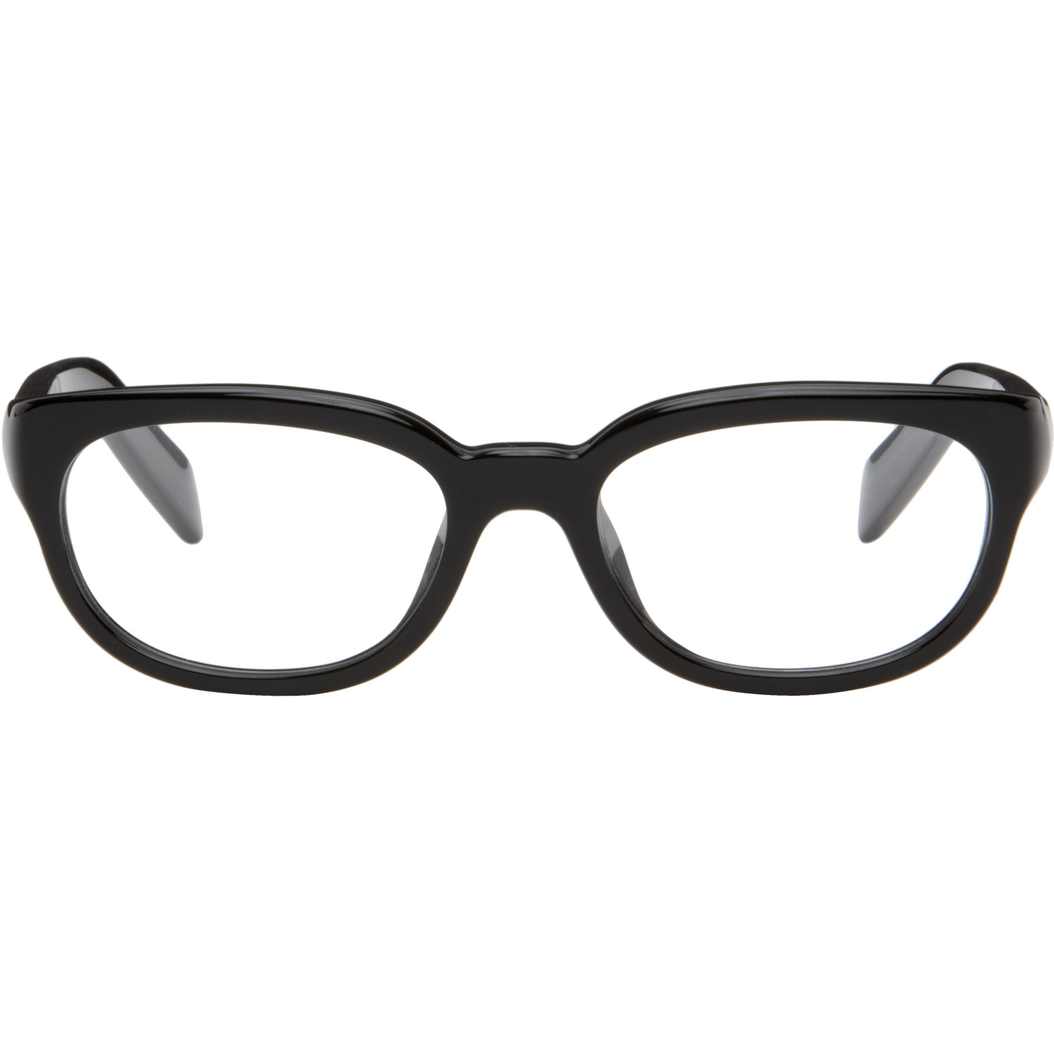 Prada Eyewear Black Round Glasses