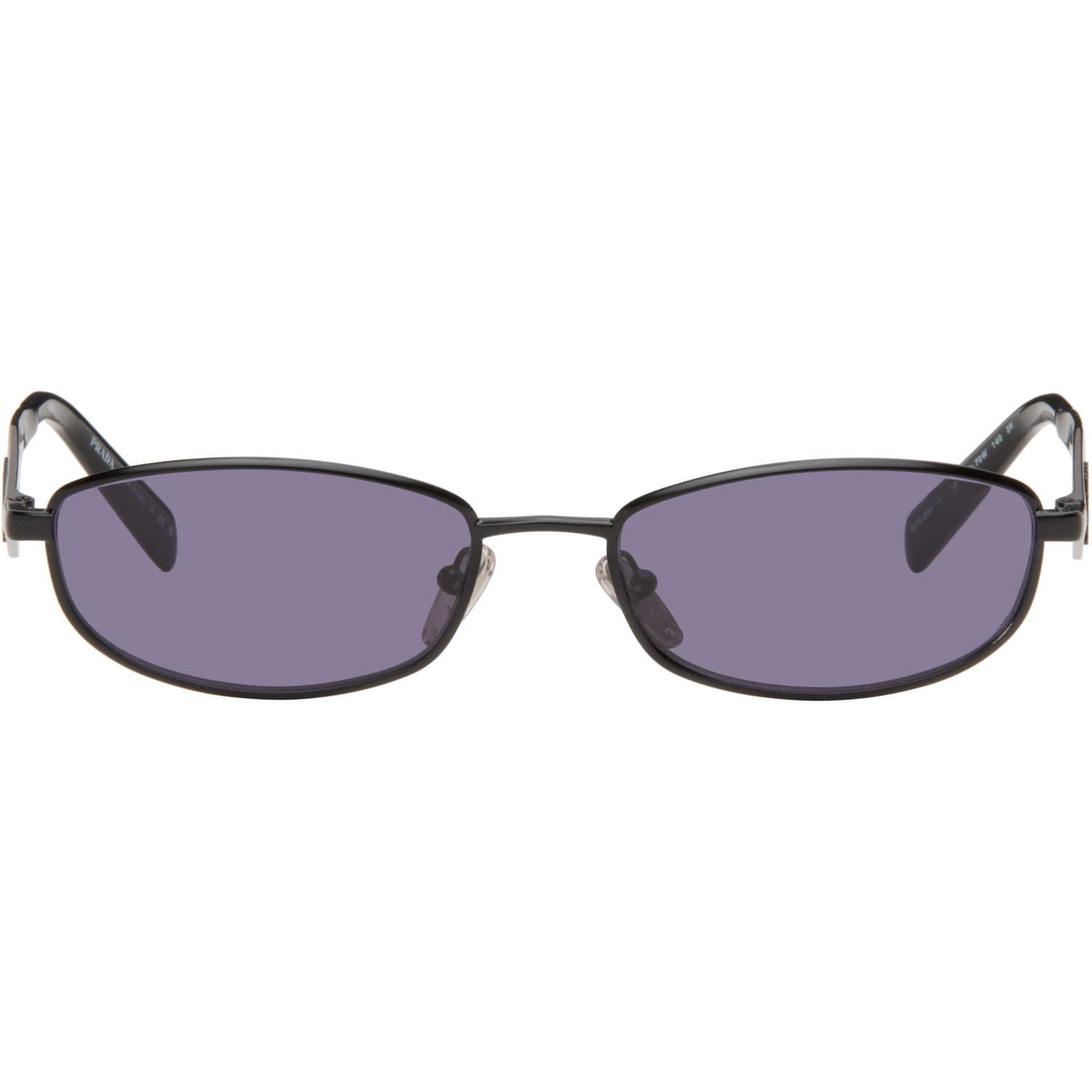 Prada Eyewear Black Logo Sunglasses