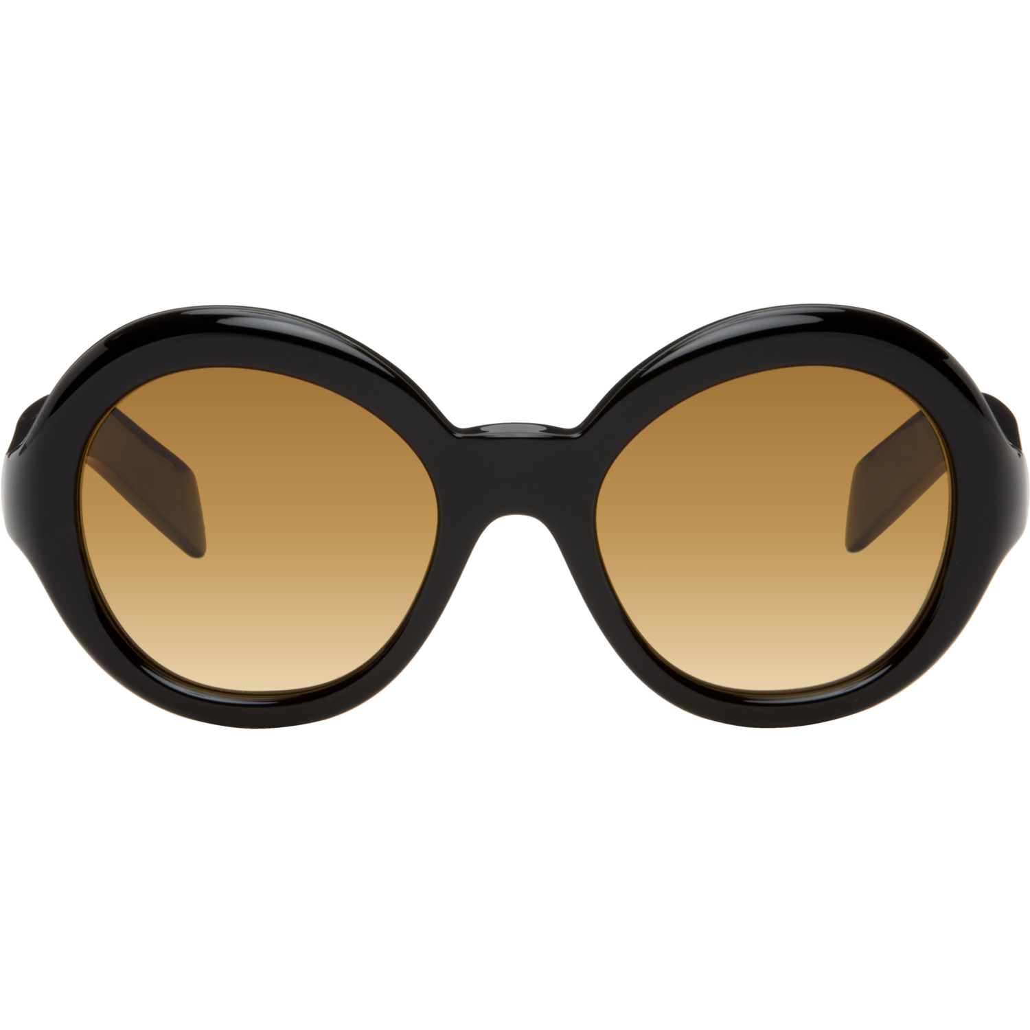 Prada Eyewear Black Round Sunglasses