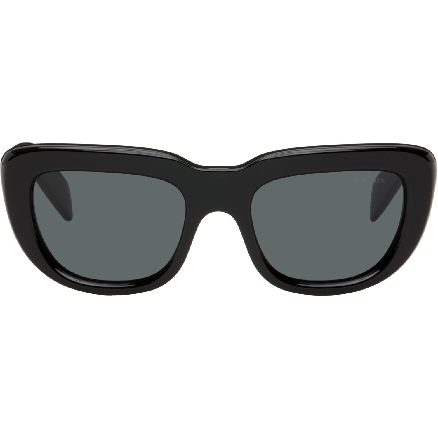 Prada Eyewear Black Cat-Eye Sunglasses
