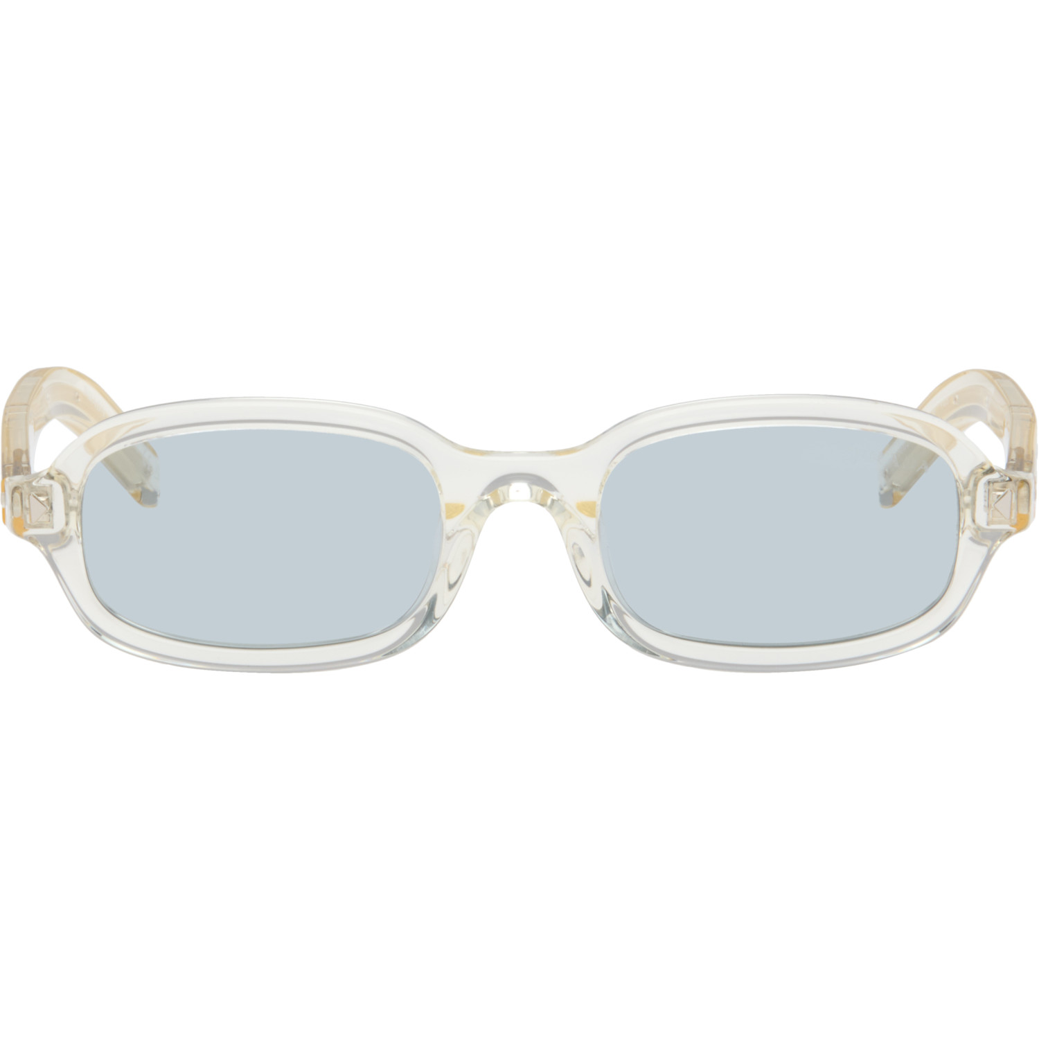 Prada Eyewear Transparent Iconic Metal Plaque Sunglasses