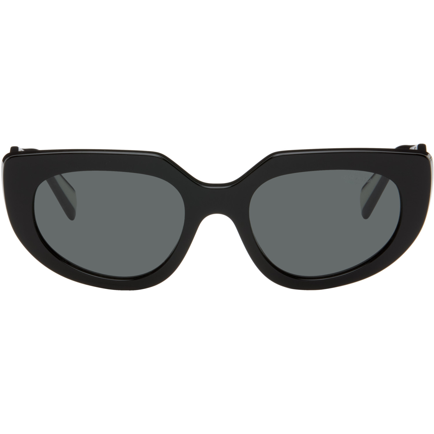 Prada Eyewear Black & White Cat-Eye Sunglasses