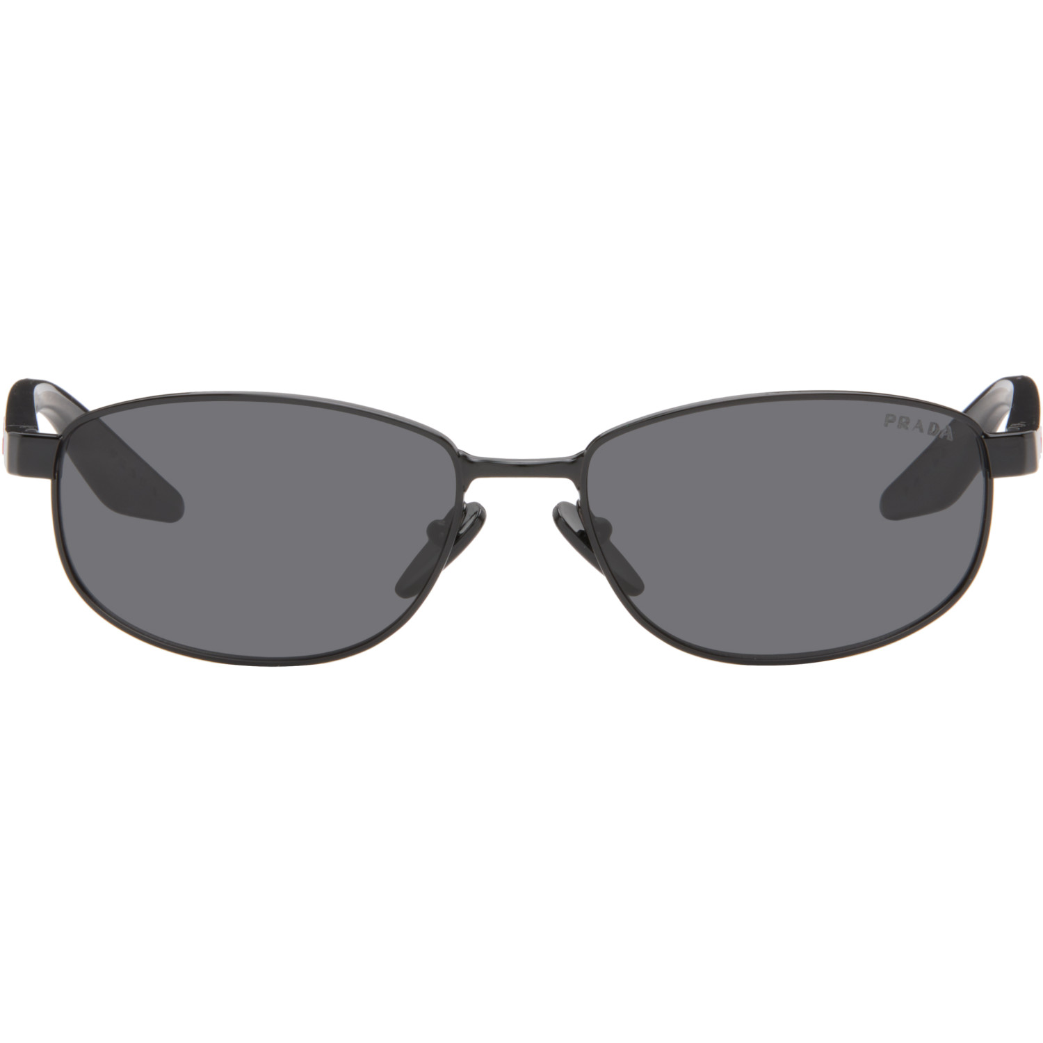 Prada Eyewear Black Linea Rossa Sunglasses