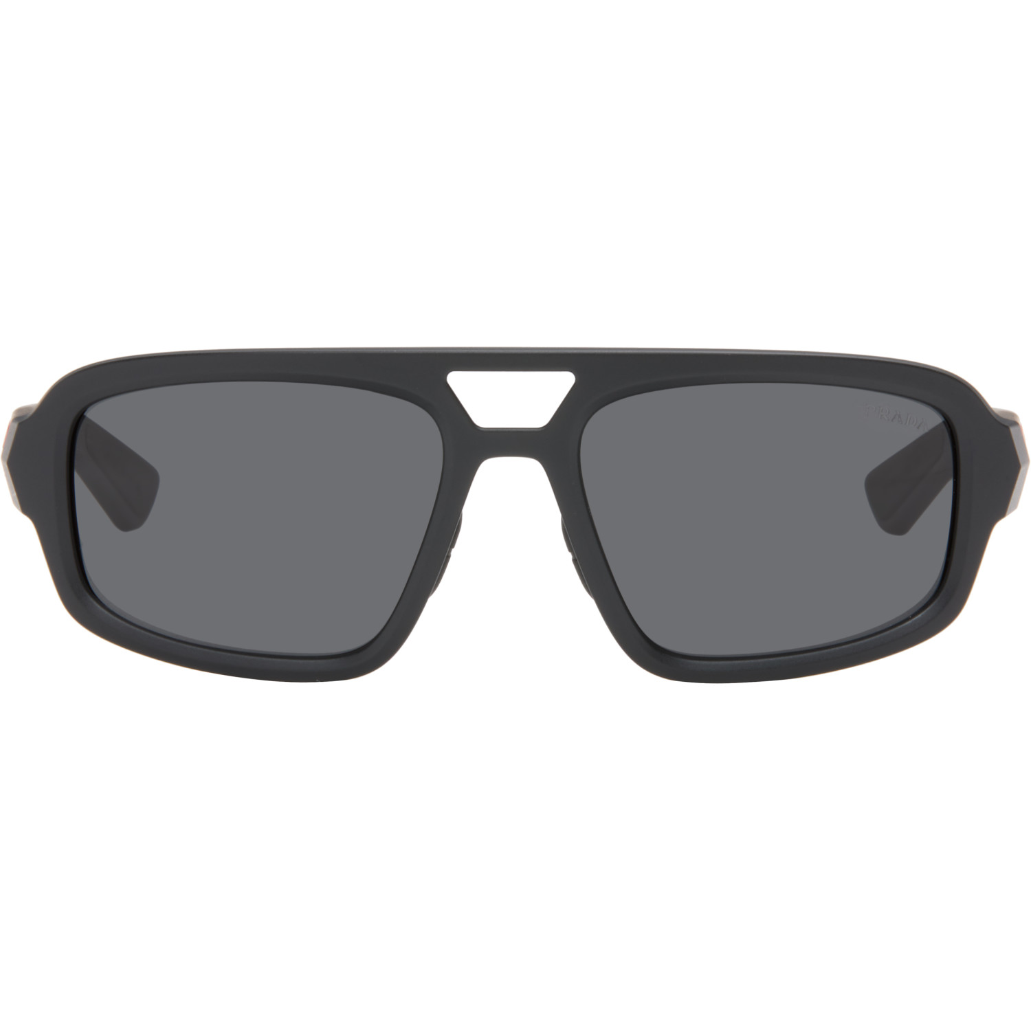 Prada Eyewear Black Linea Rossa Sunglasses