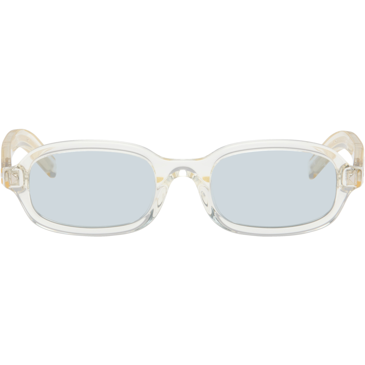 Prada Eyewear Transparent Iconic Metal Plaque Sunglasses
