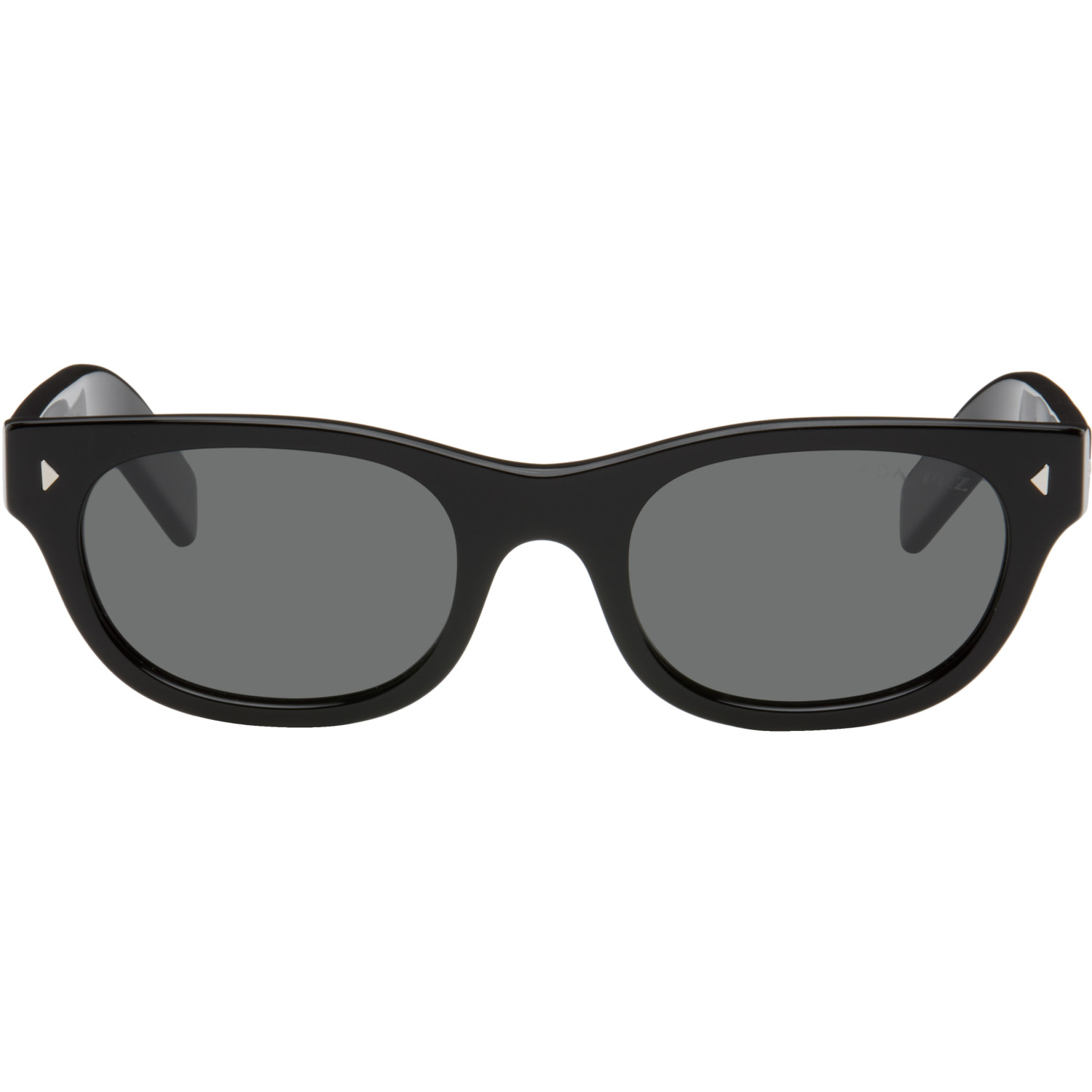 Prada Eyewear Black Oval Sunglasses
