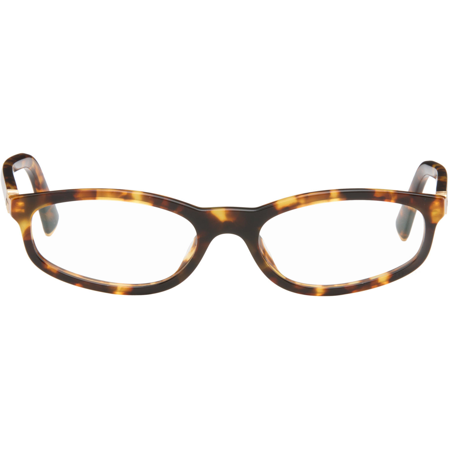 Miu Miu Eyewear Brown Cat-Eye Glasses