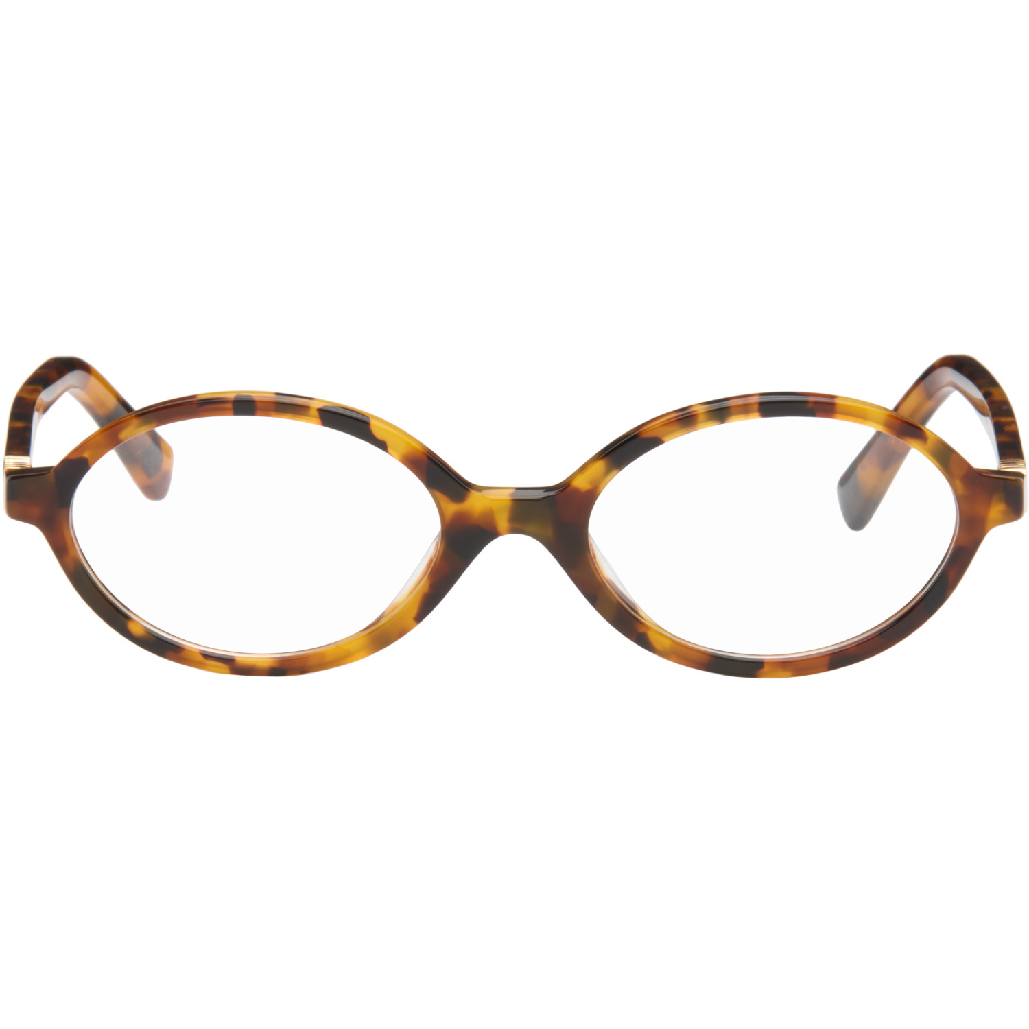 Miu Miu Eyewear Brown 'Miu Regard' Glasses