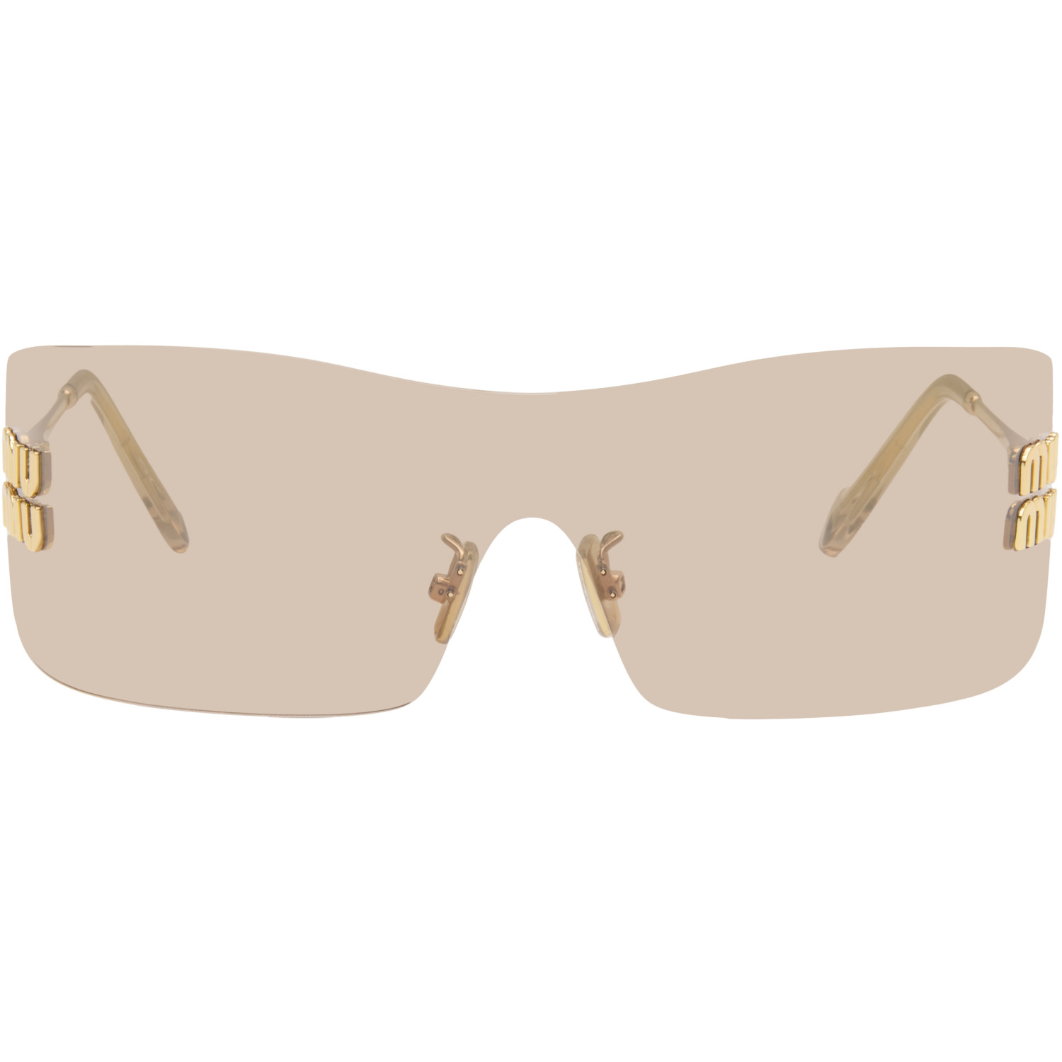 Miu Miu Eyewear Gold Logo Hardware Sunglasses