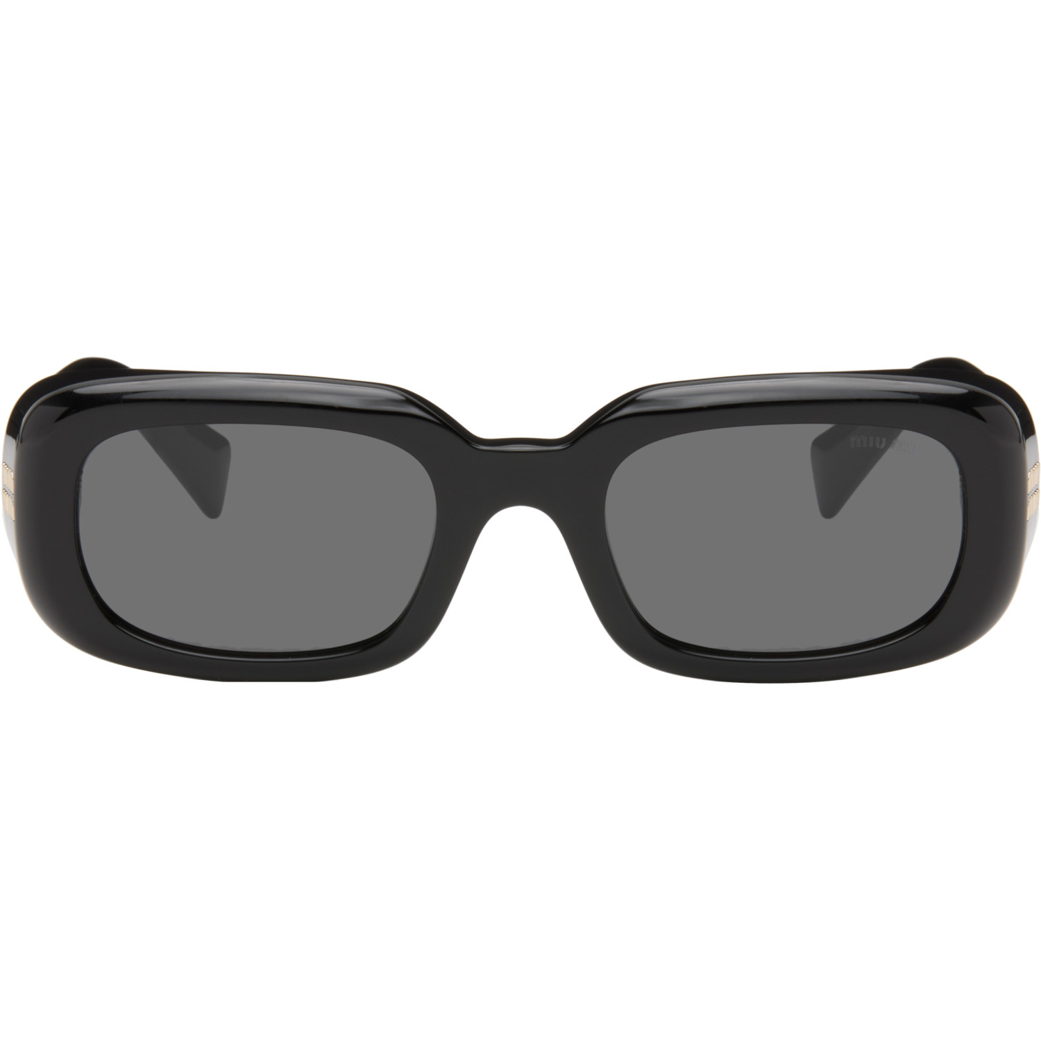 Miu Miu Eyewear Black Rectangular Sunglasses