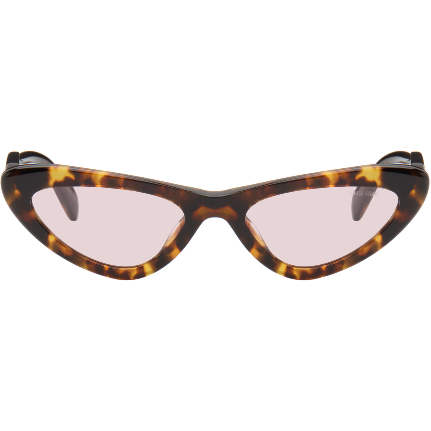 Miu Miu Eyewear Brown Cat-Eye Sunglasses