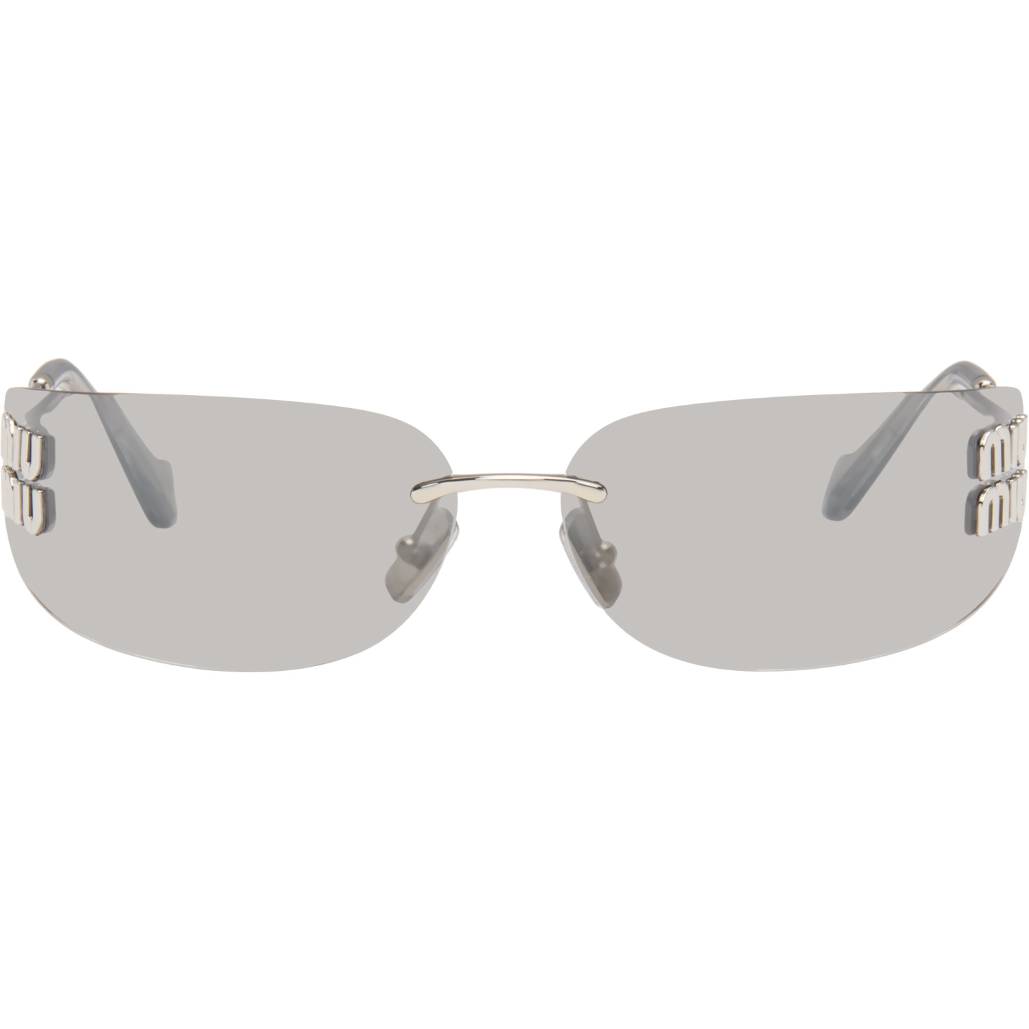 Miu Miu Eyewear Silver Aube Sunglasses