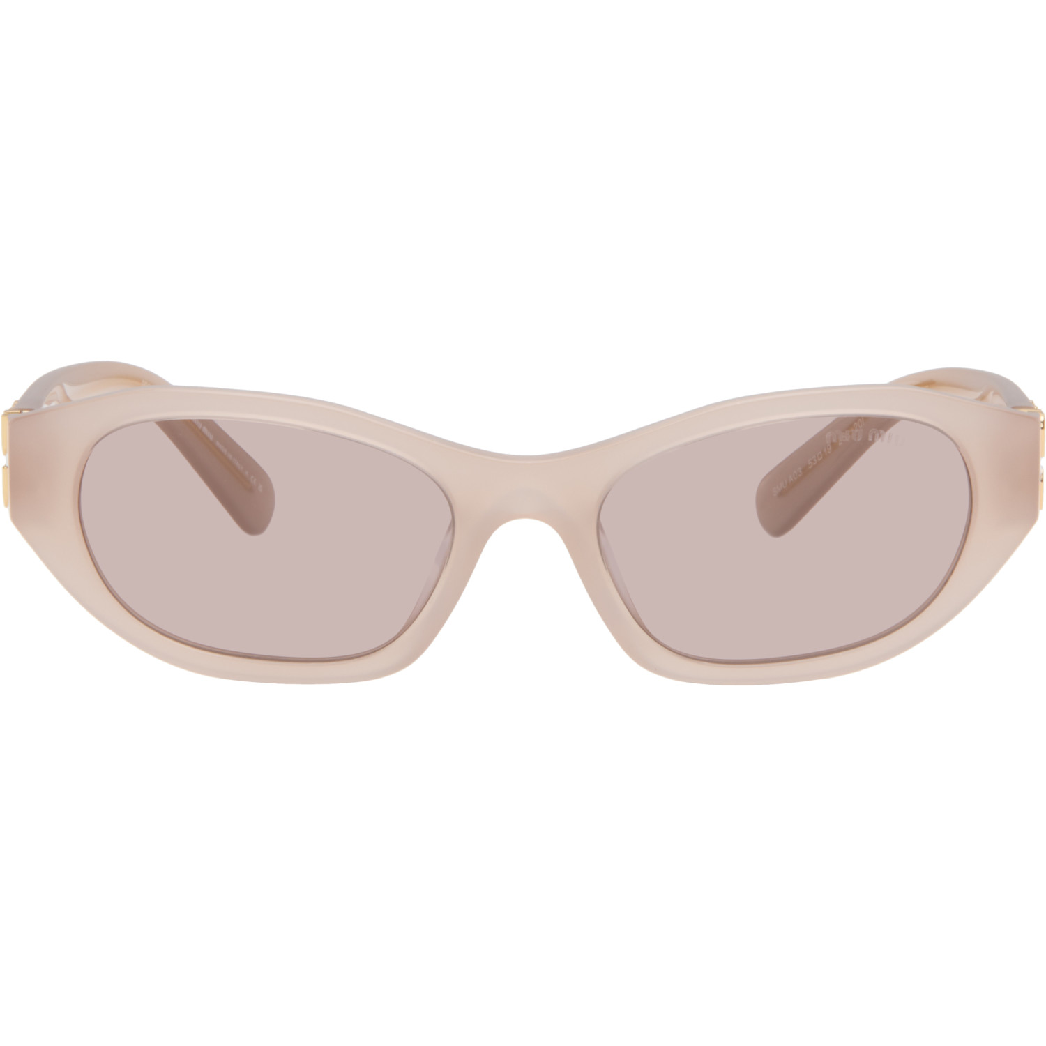 Miu Miu Eyewear Gray Logo Sunglasses