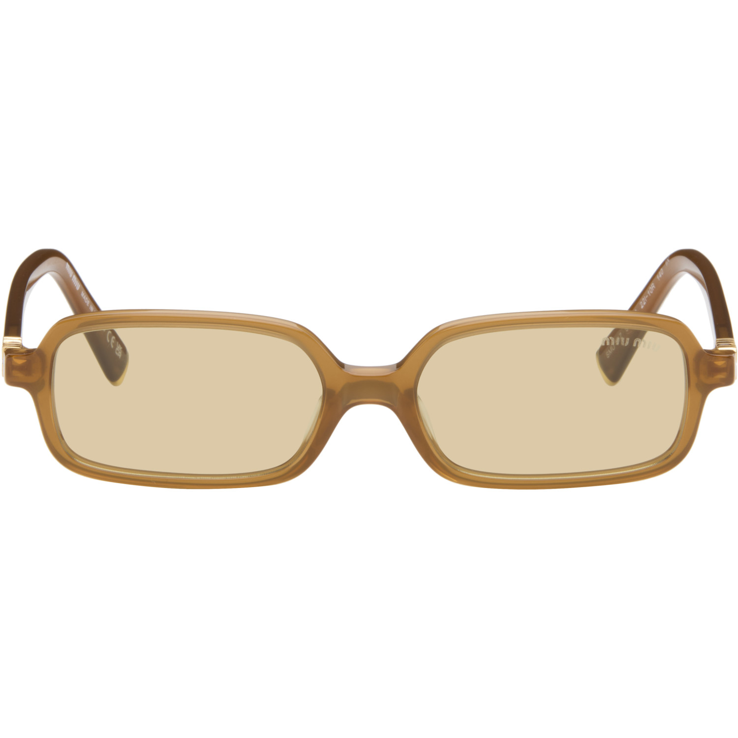 Miu Miu Eyewear Brown Miu Regard Sunglasses