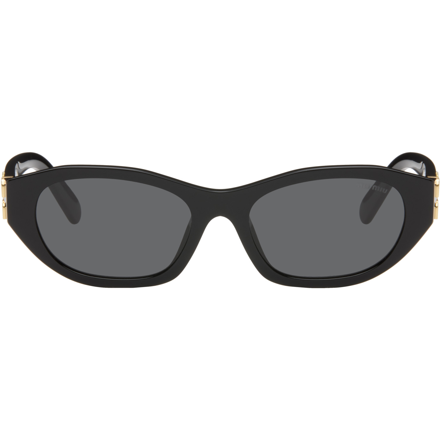 Miu Miu Eyewear Black Classic Subtle Cateye Sunglasses