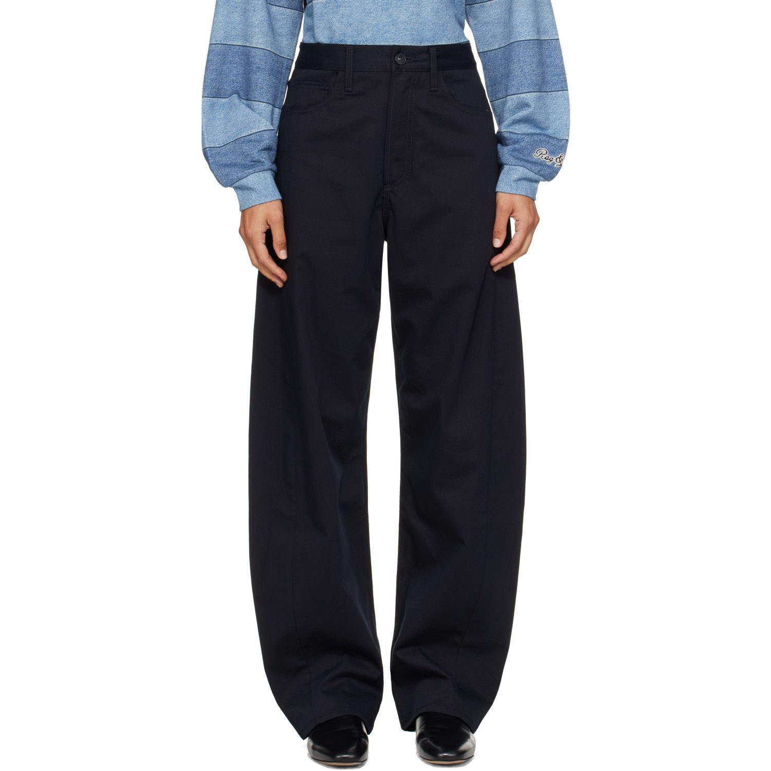 AGOLDE Navy Luna Trousers