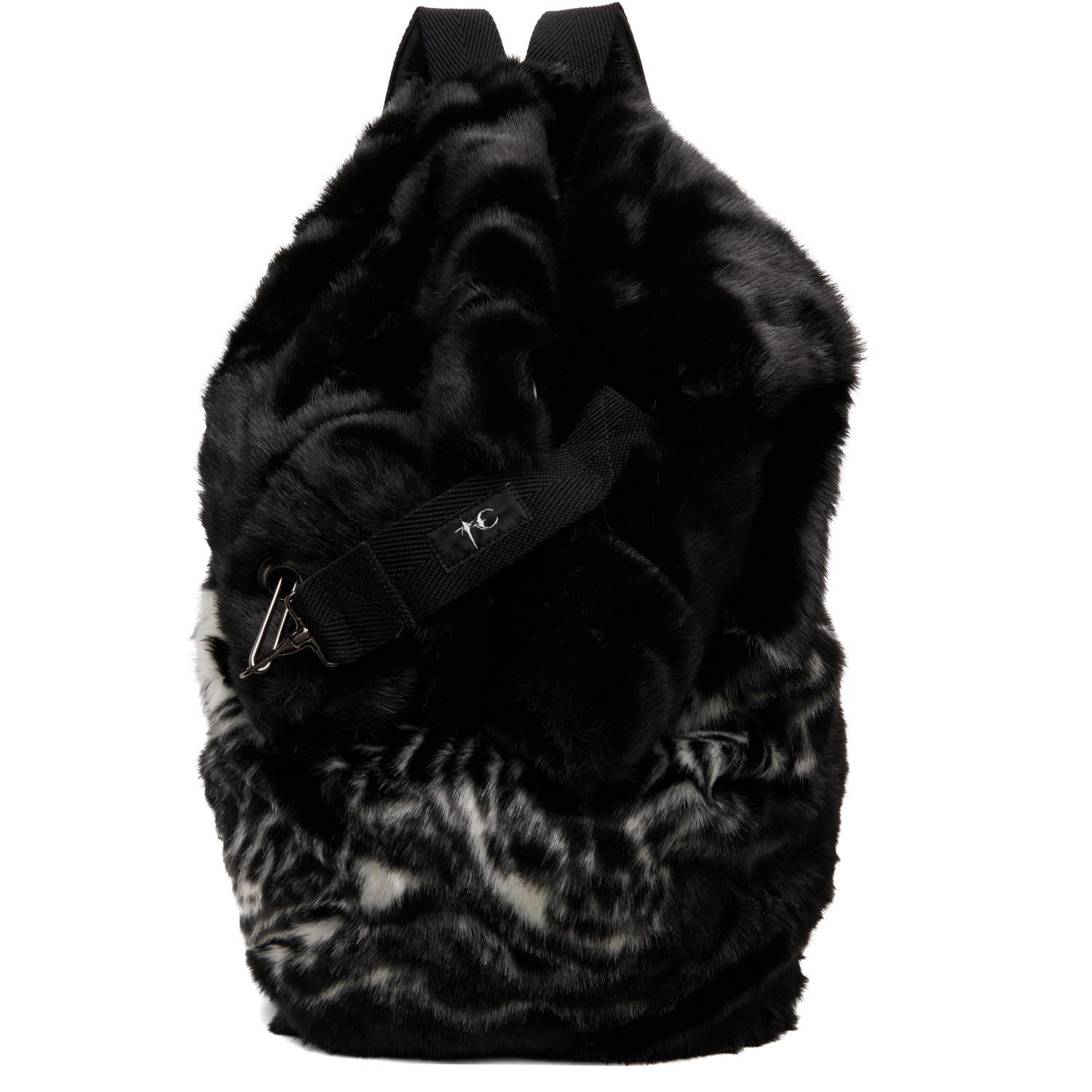 Thug Club Black 'Three Riding Skull' Faux Fur Backpack