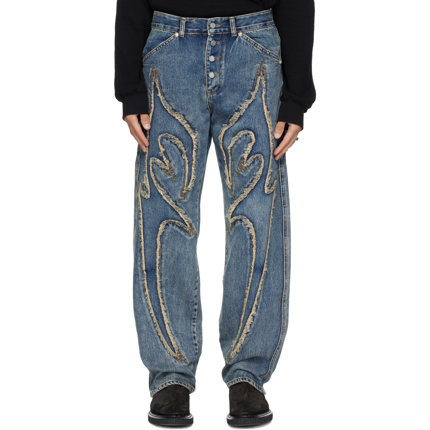 Thug Club Blue Reverse Applique Denim Jeans
