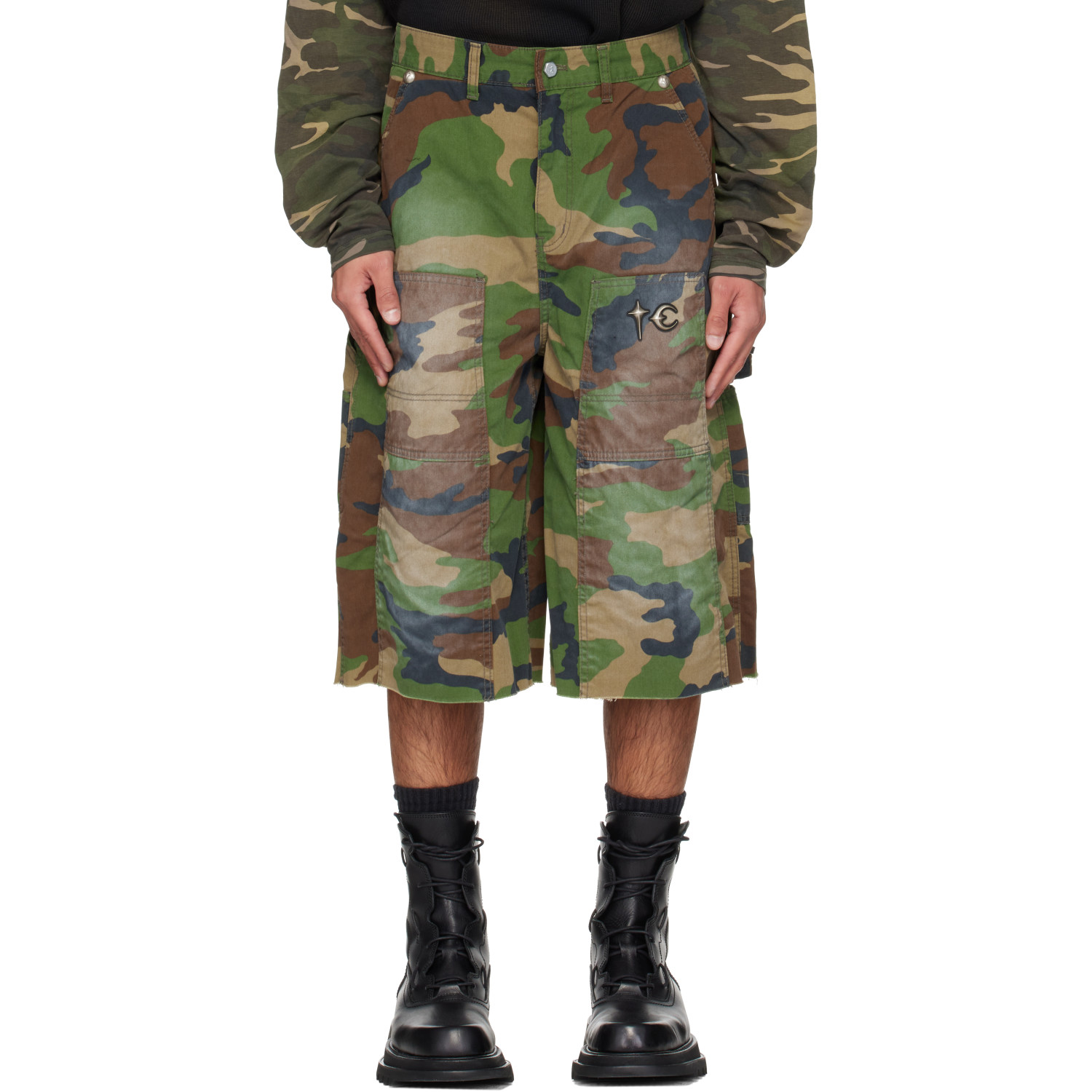 Thug Club Khaki TC Tainted Camo Shorts