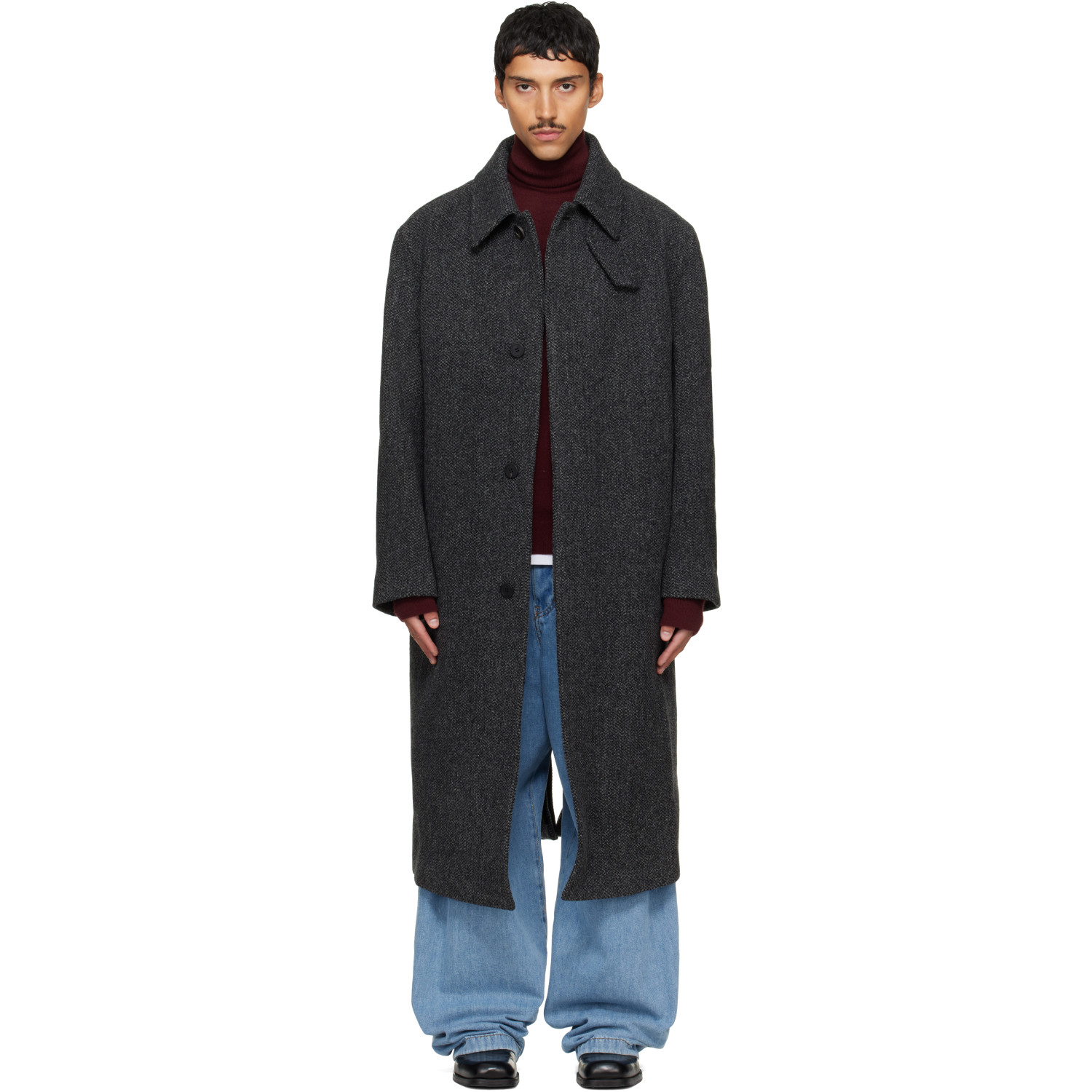 Solid Homme Gray Tweed Coat
