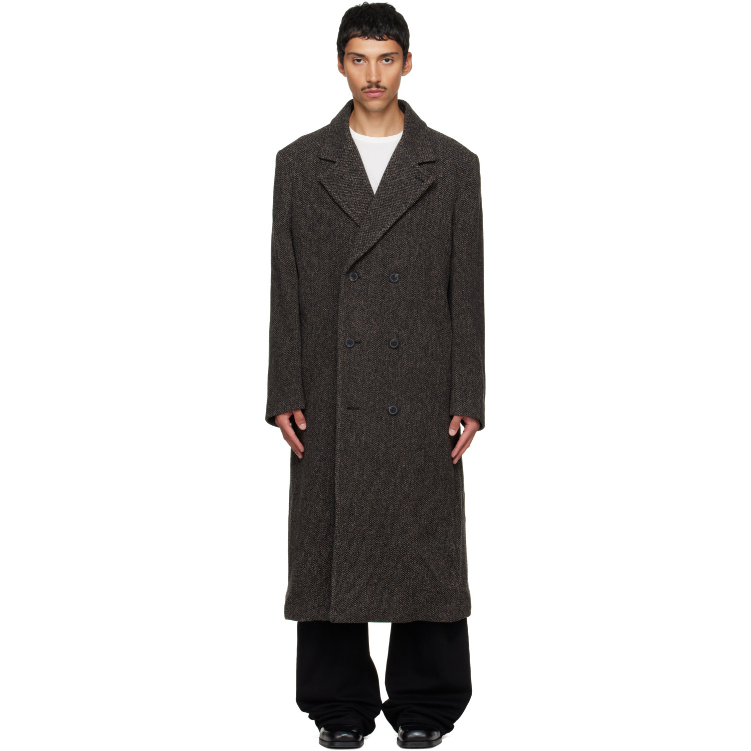 Solid Homme Brown Tweed Coat