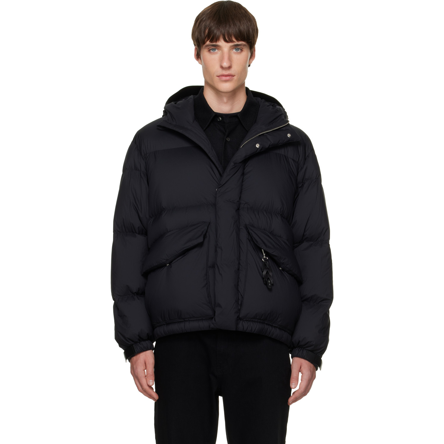 Solid Homme Black Quilted Down Jacket